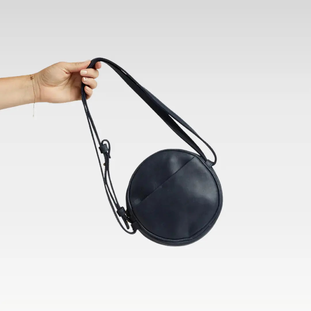 Kyah Leather Crossbody Circle Bag