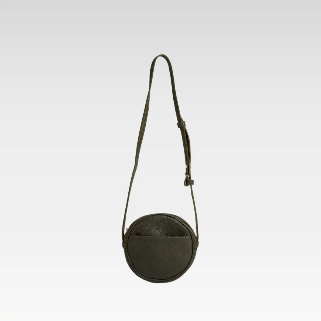 Kyah Leather Crossbody Circle Bag