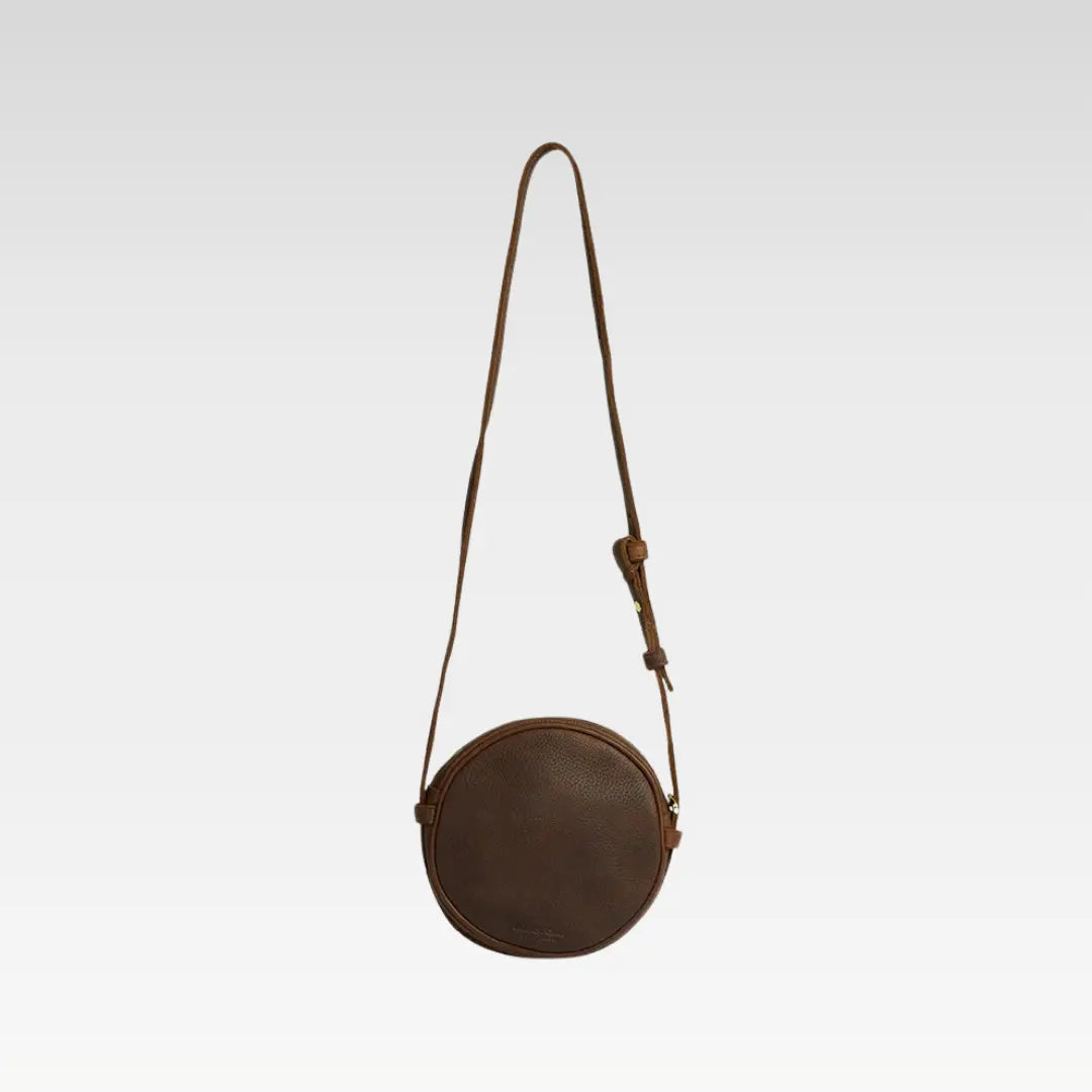 Kyah Leather Crossbody Circle Bag