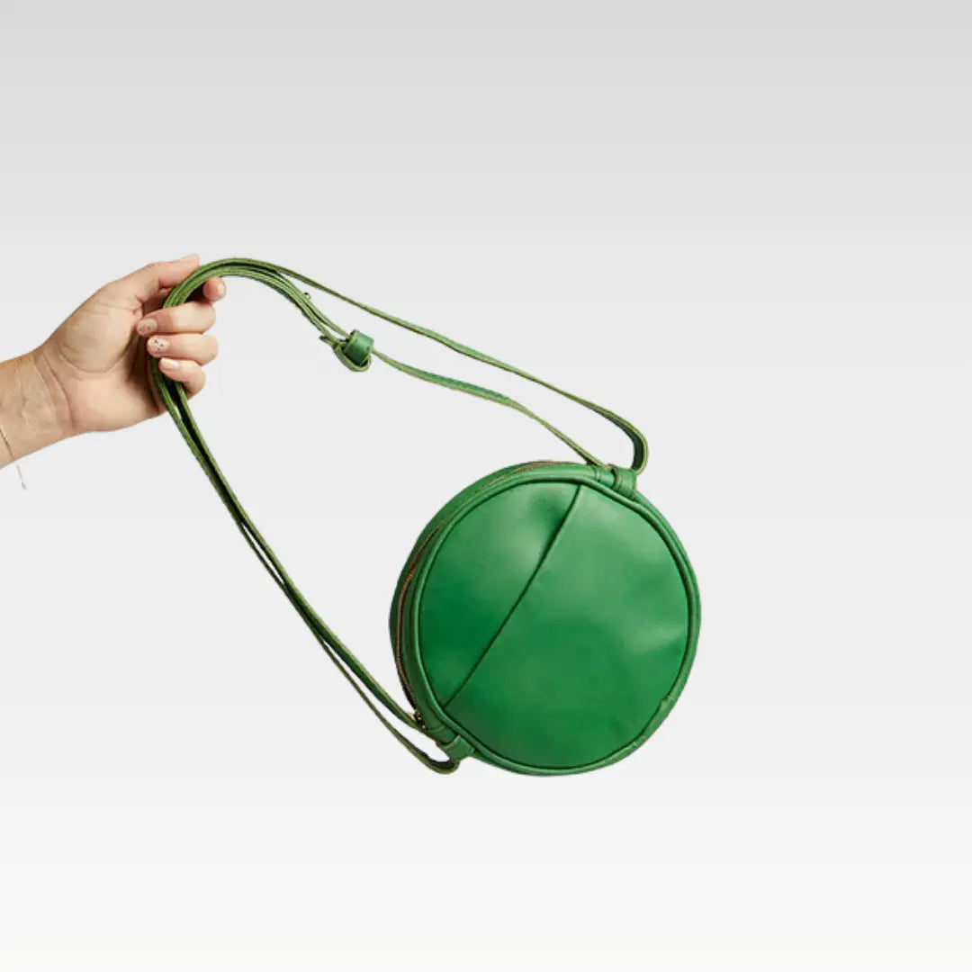 Kyah Leather Crossbody Circle Bag