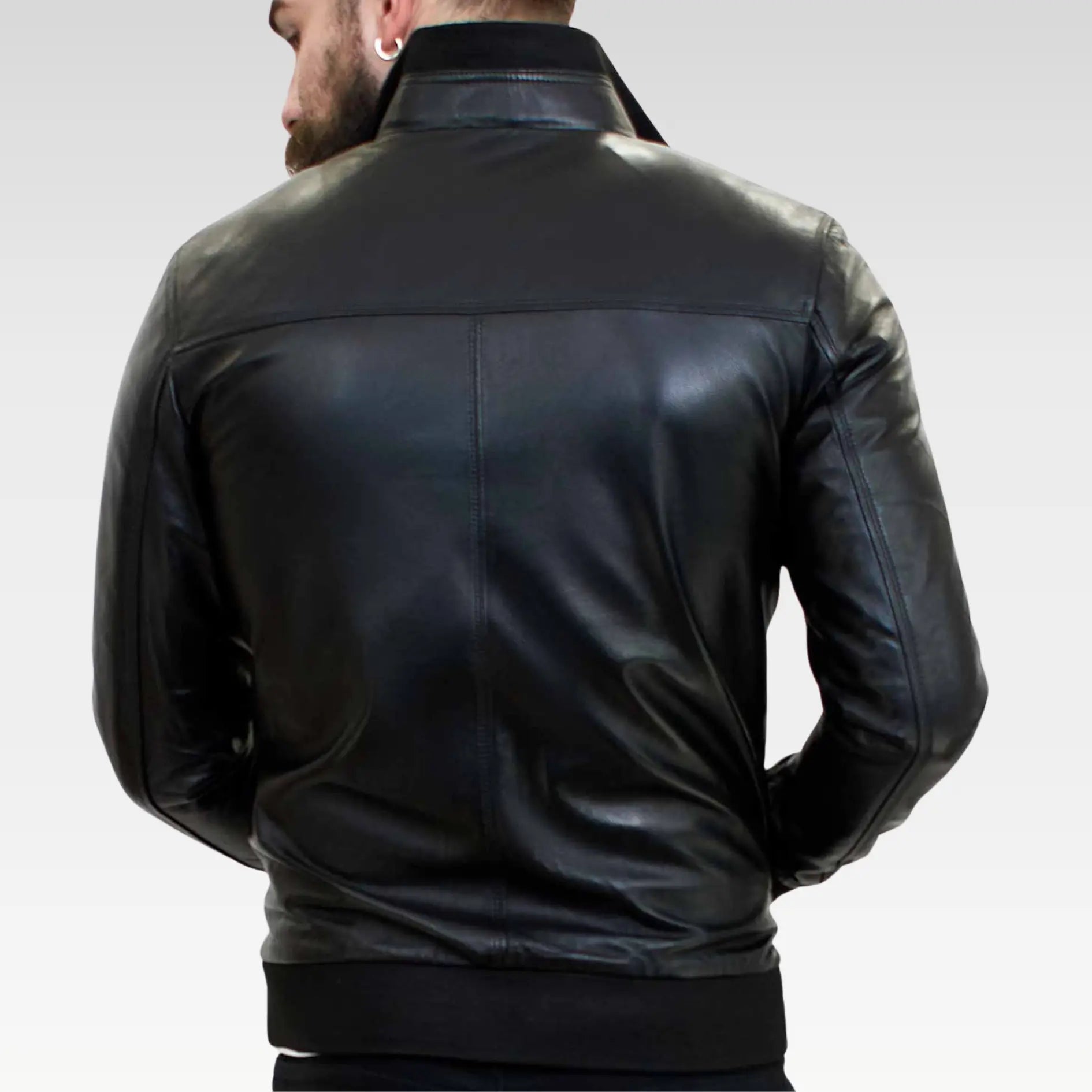 Lamb Leather Bomber Jacket for Men