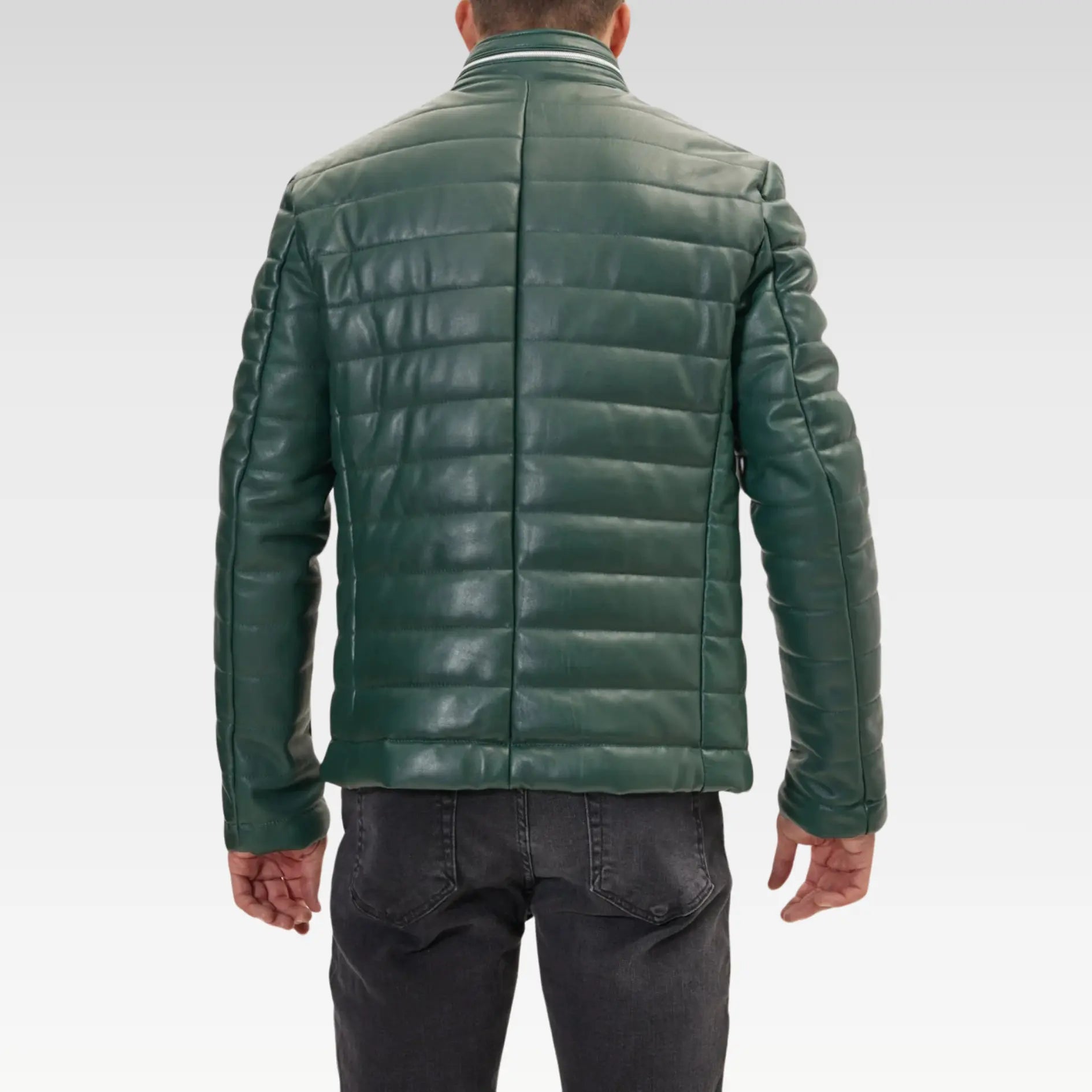 Lambskin Leather Puffer Jacket
