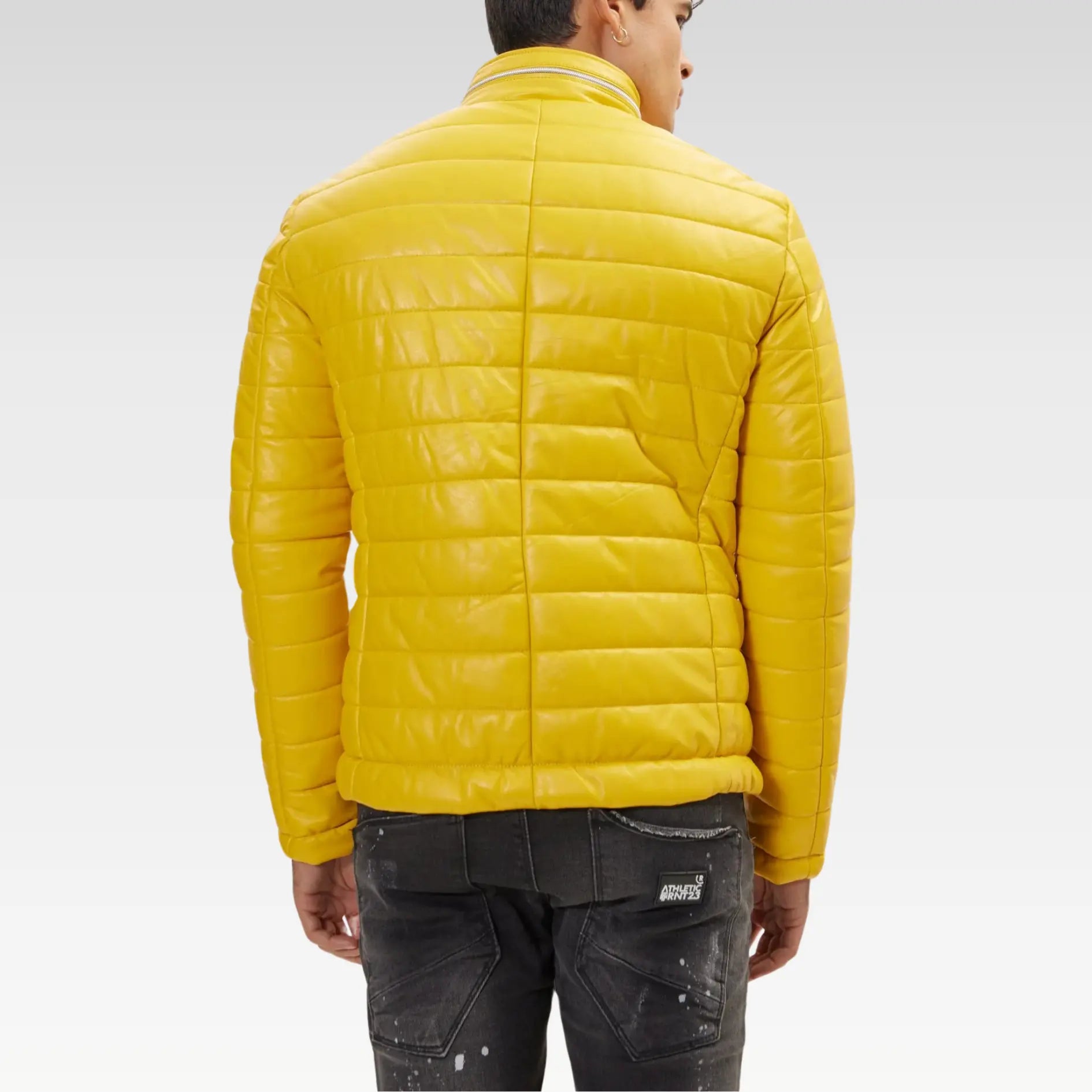Lambskin Leather Puffer Jacket