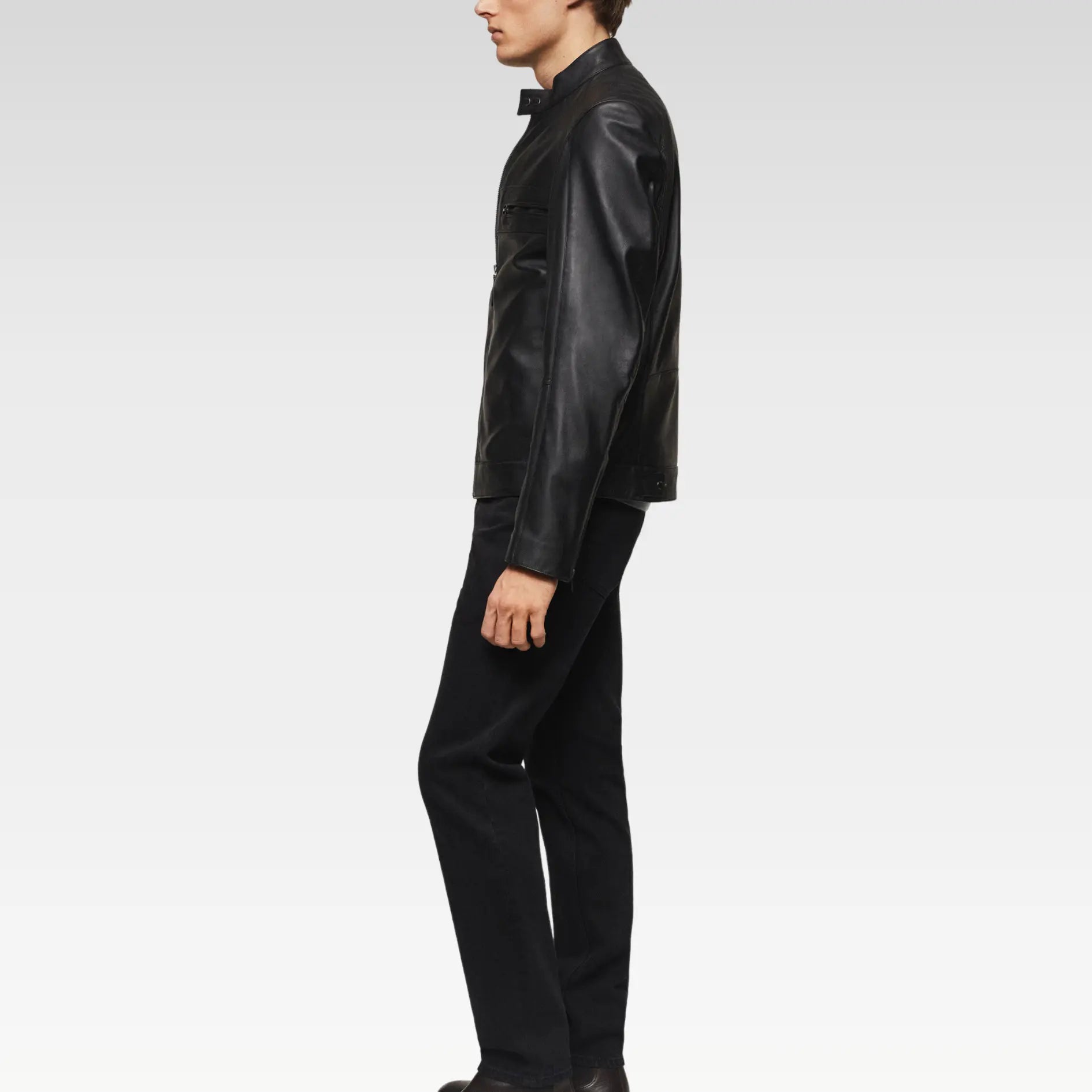 Bovshe Leather Biker Jacket