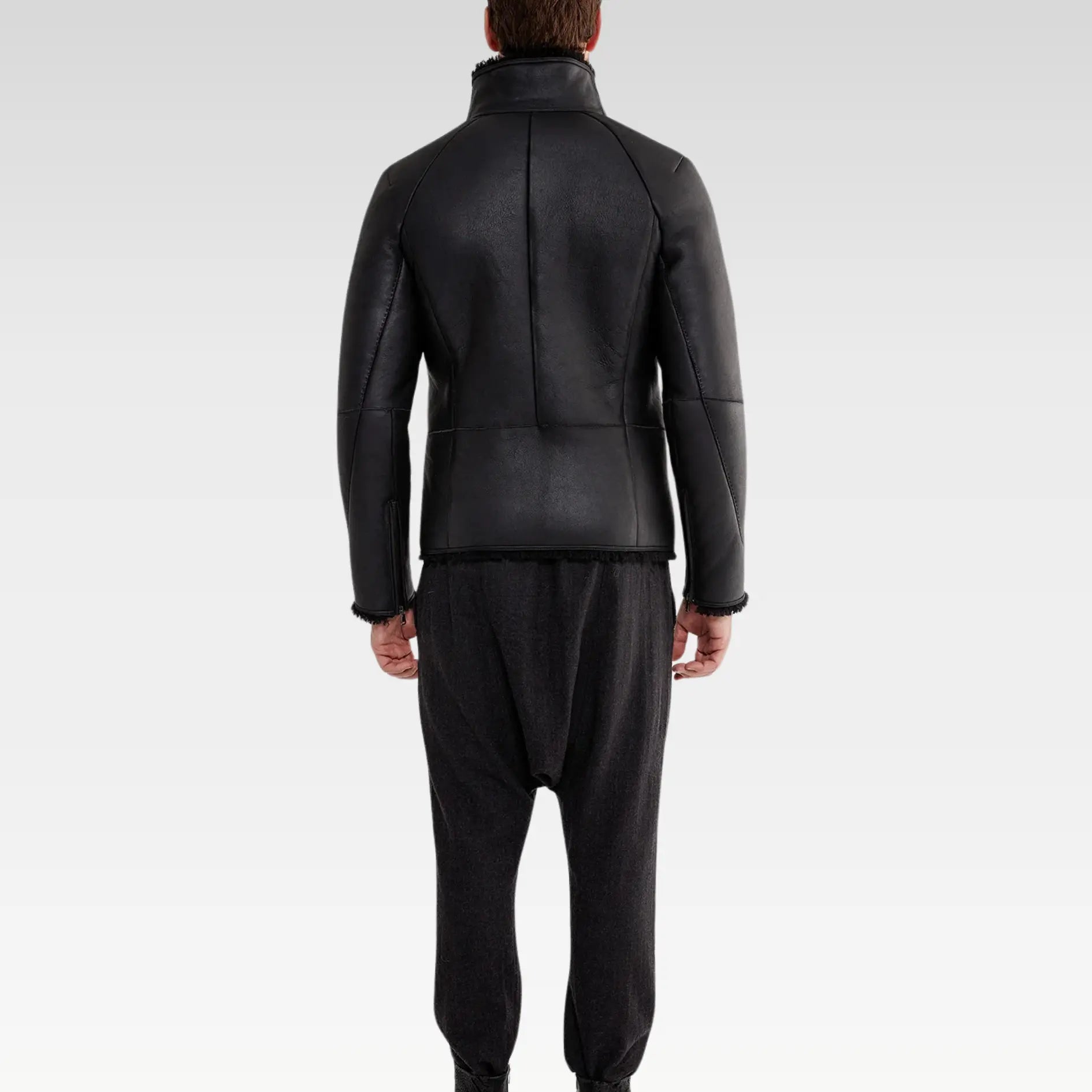 Leo - Black Shearling Jacket