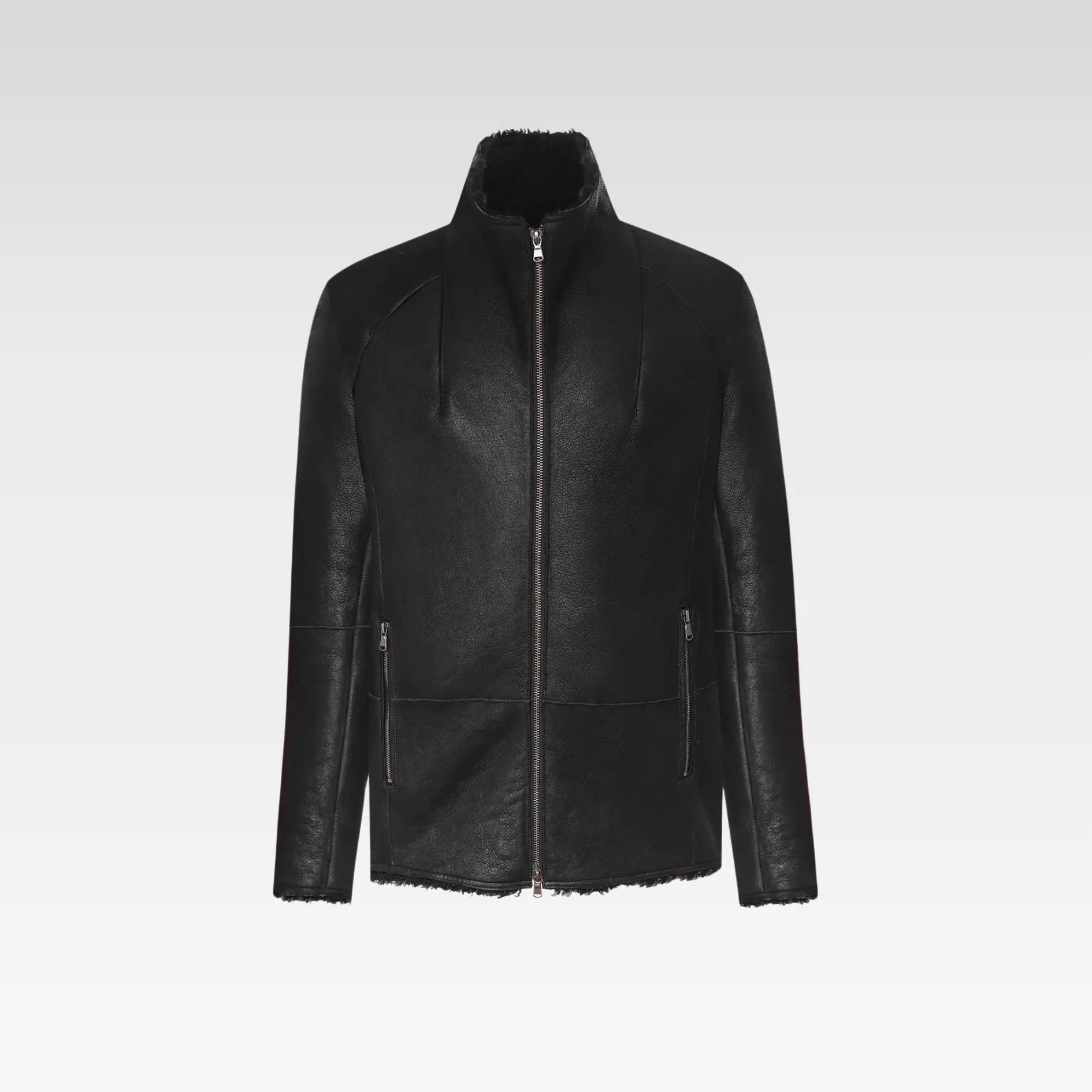 Leo - Black Shearling Jacket