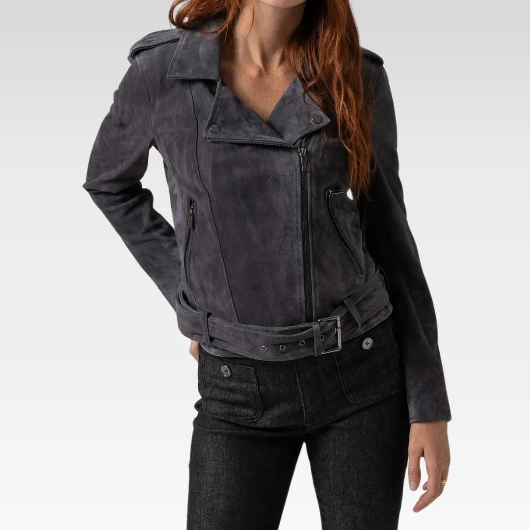 Luther Suede Jacket - Charcoal