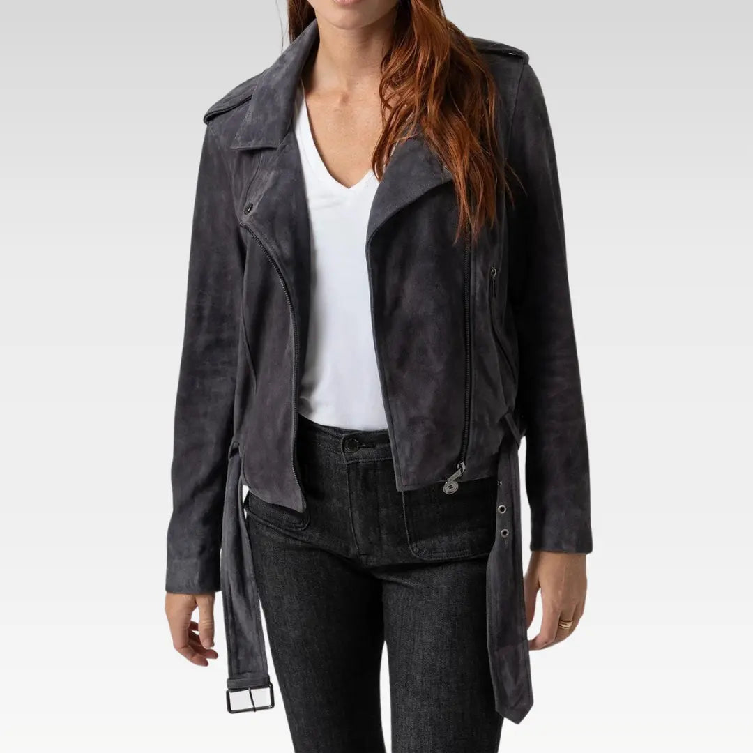 Luther Suede Jacket - Charcoal