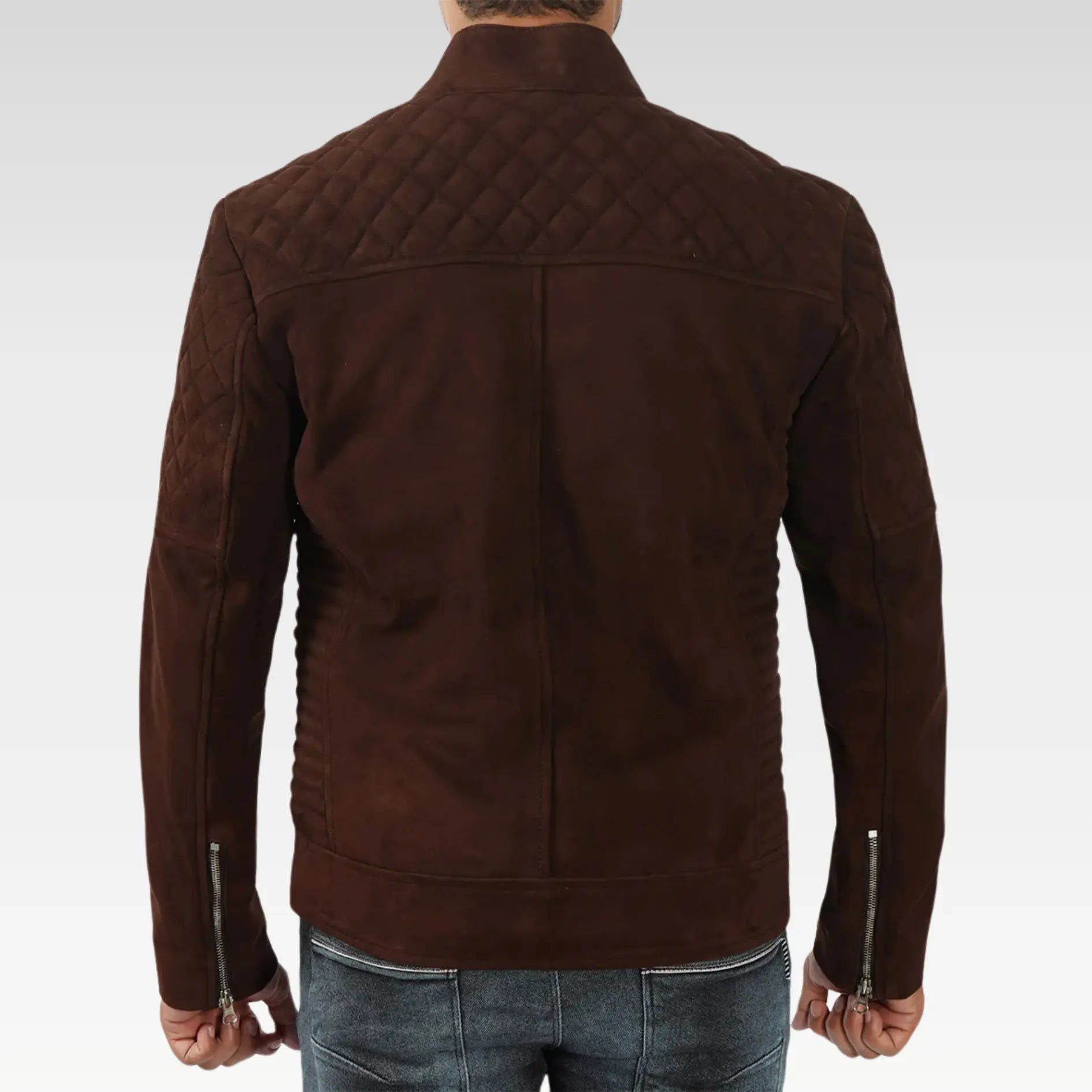 Men's Top Notch Dark Brown Suede Jacket