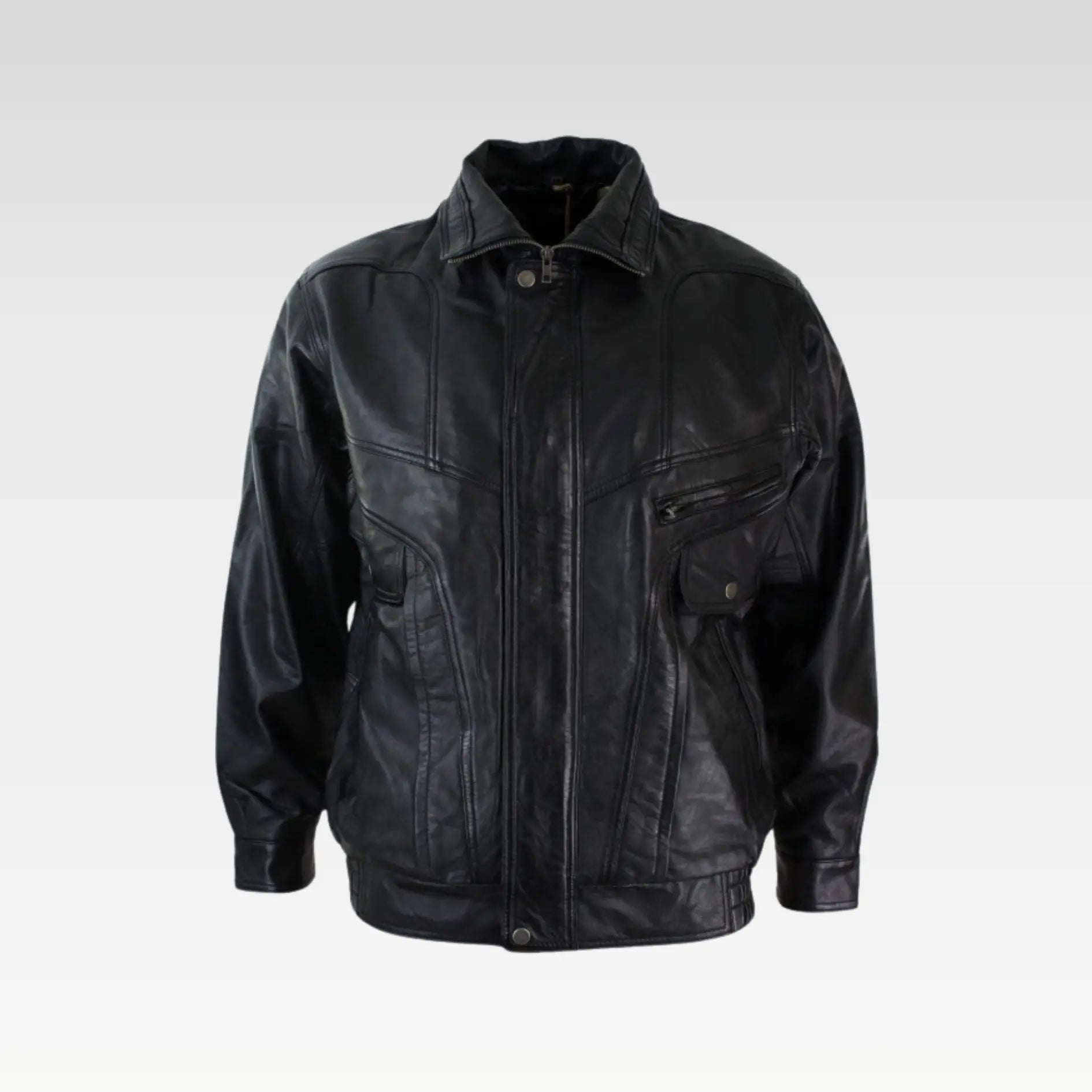 Mens Classic Bomber Black Nubuck