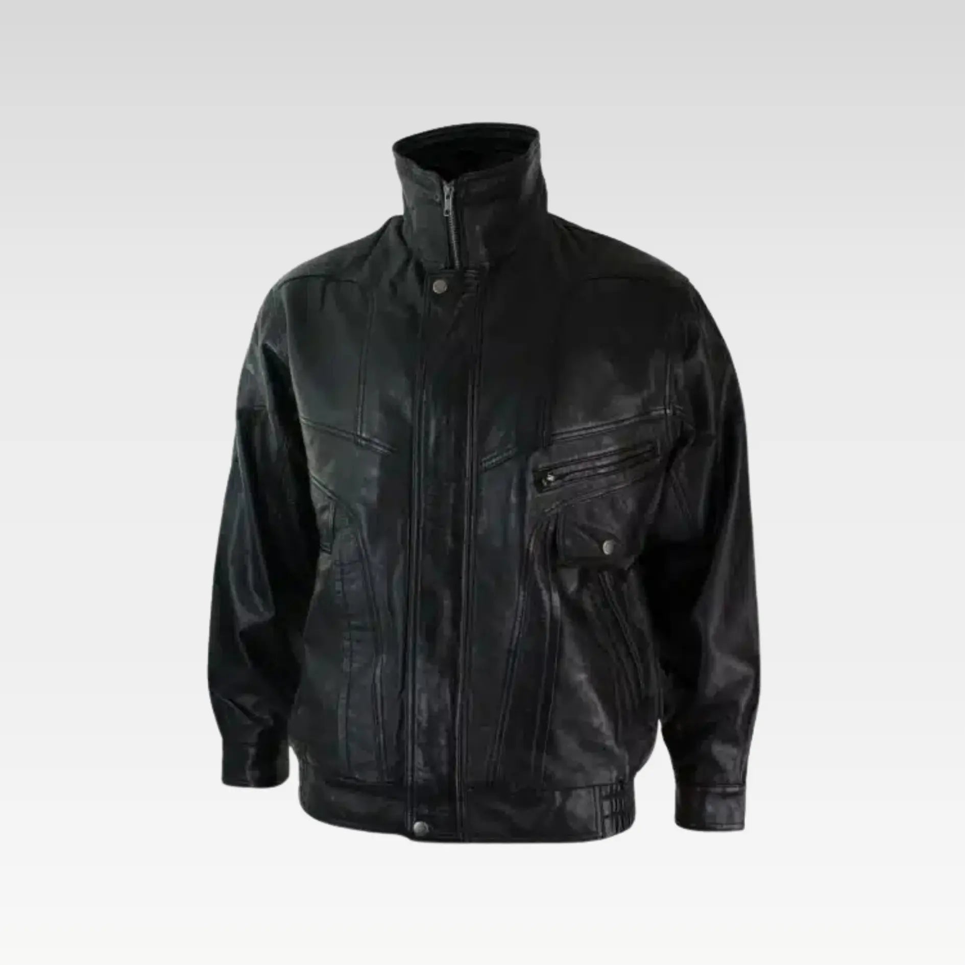 Mens Classic Bomber Black Nubuck