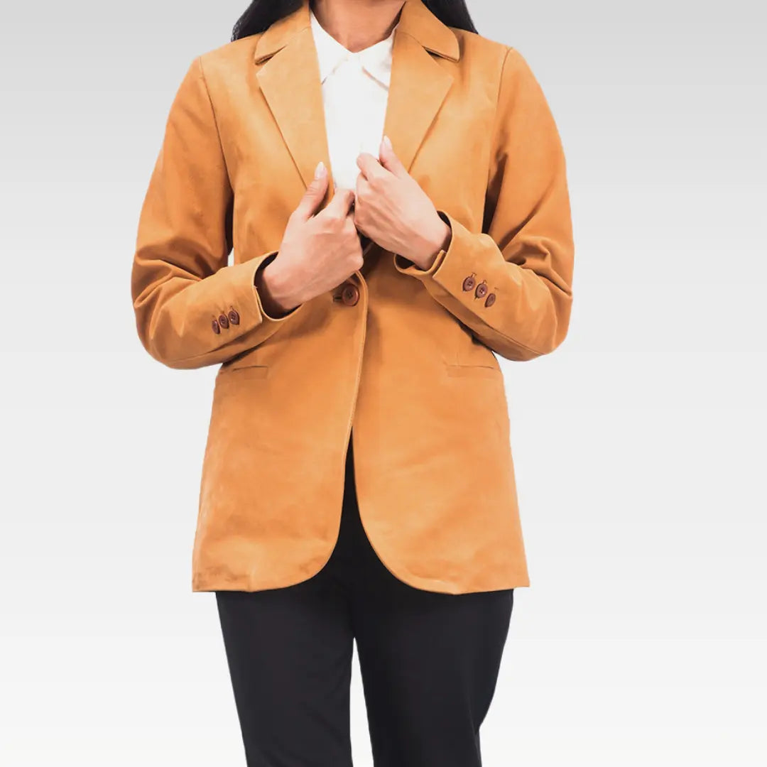 Norma Brown Nubuck Blazer