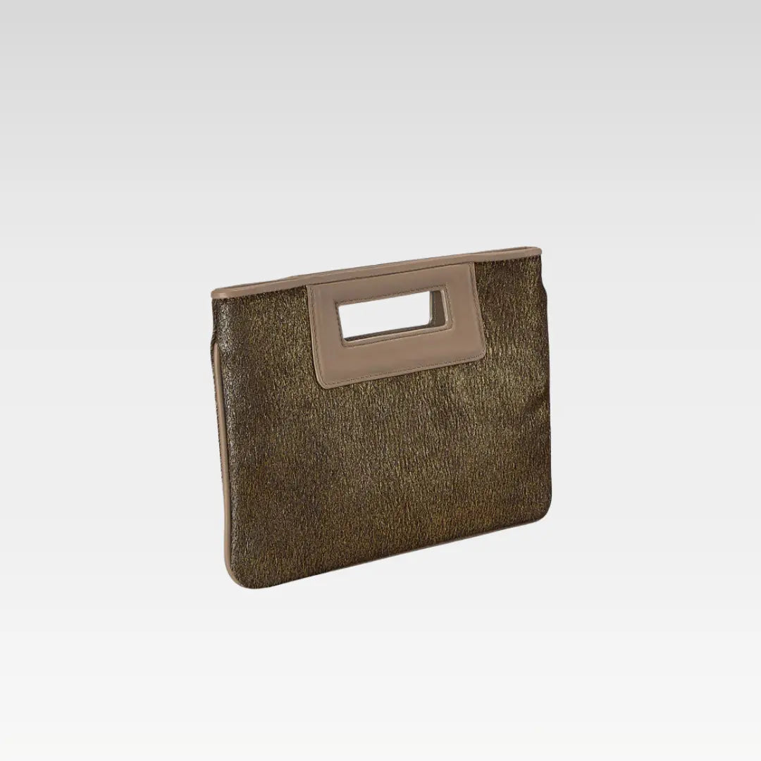 Serena Croc Textured Leather Clutch