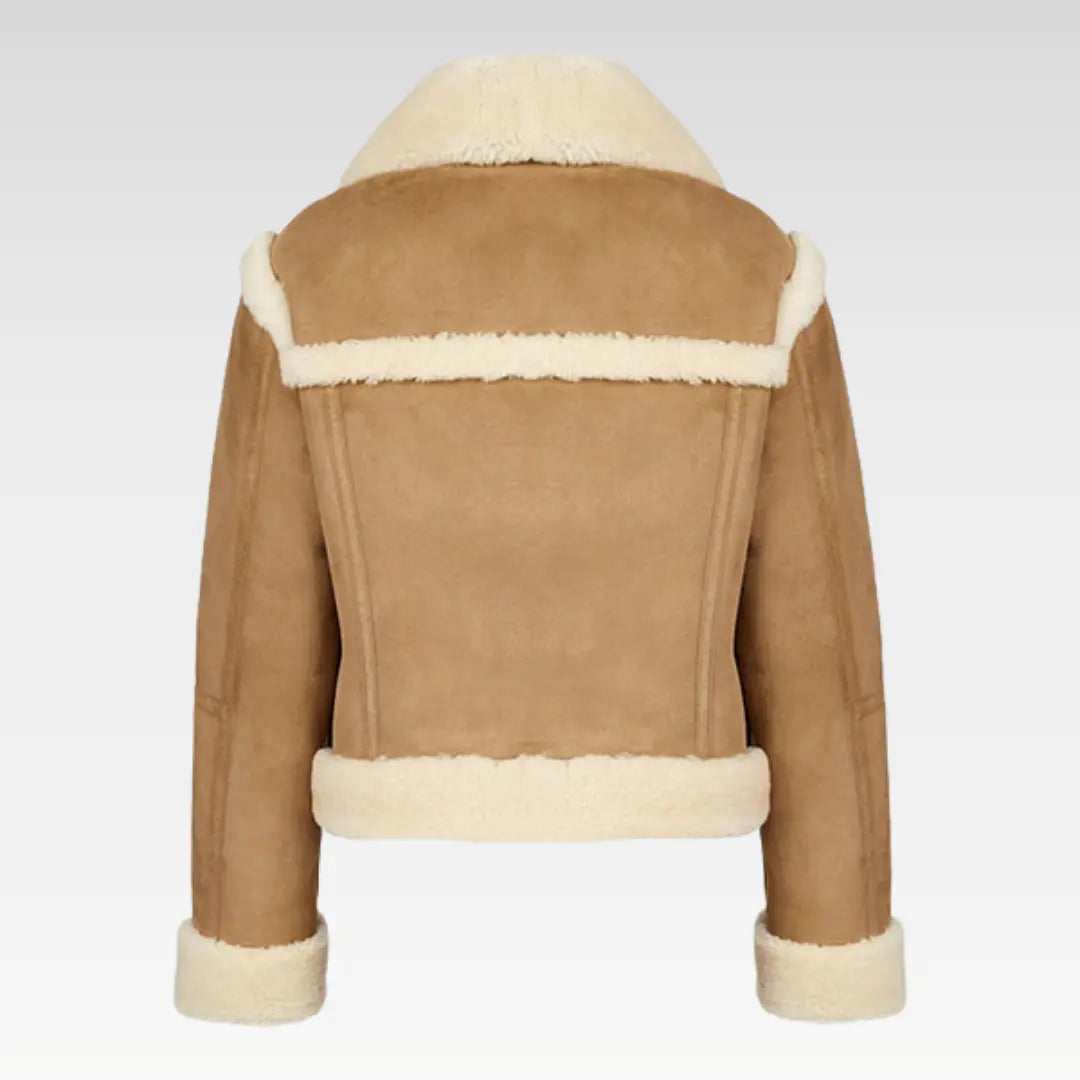 Shawna Suede Shearling Aviator Jacket