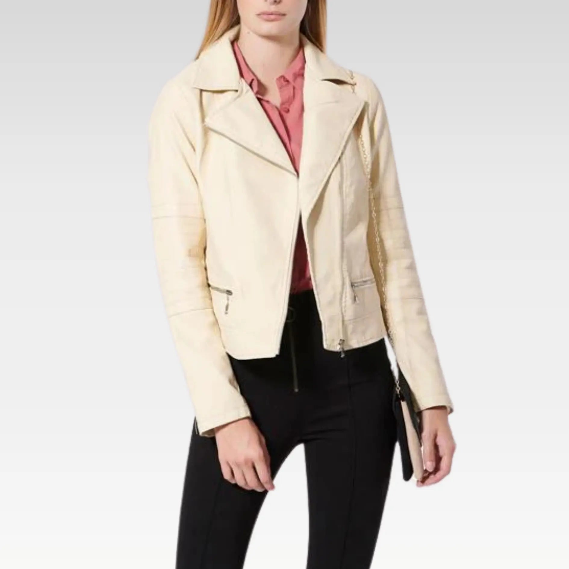 Short Body Biker Leather Jacket