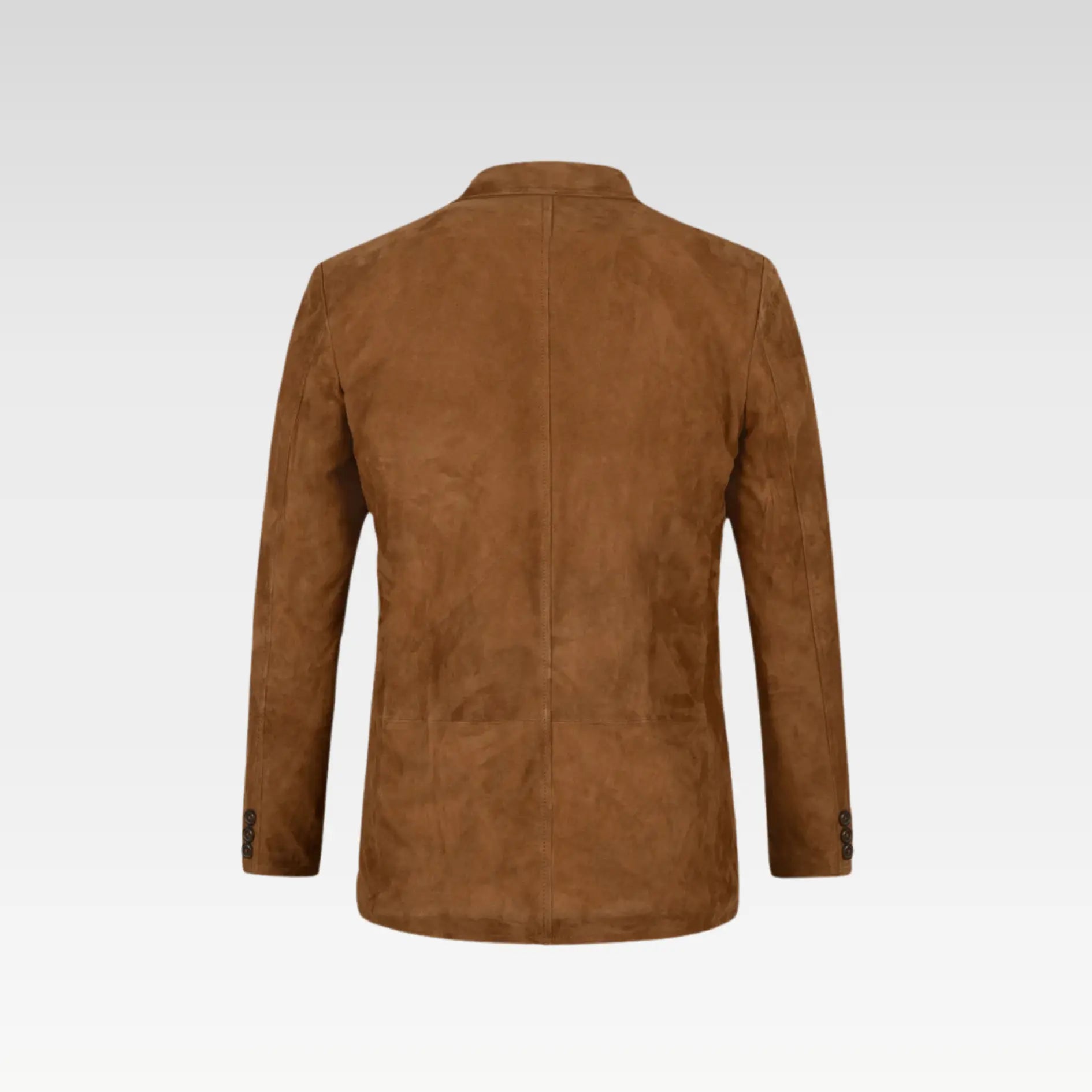 Soft Caramel Brown Suede Leather Blazer
