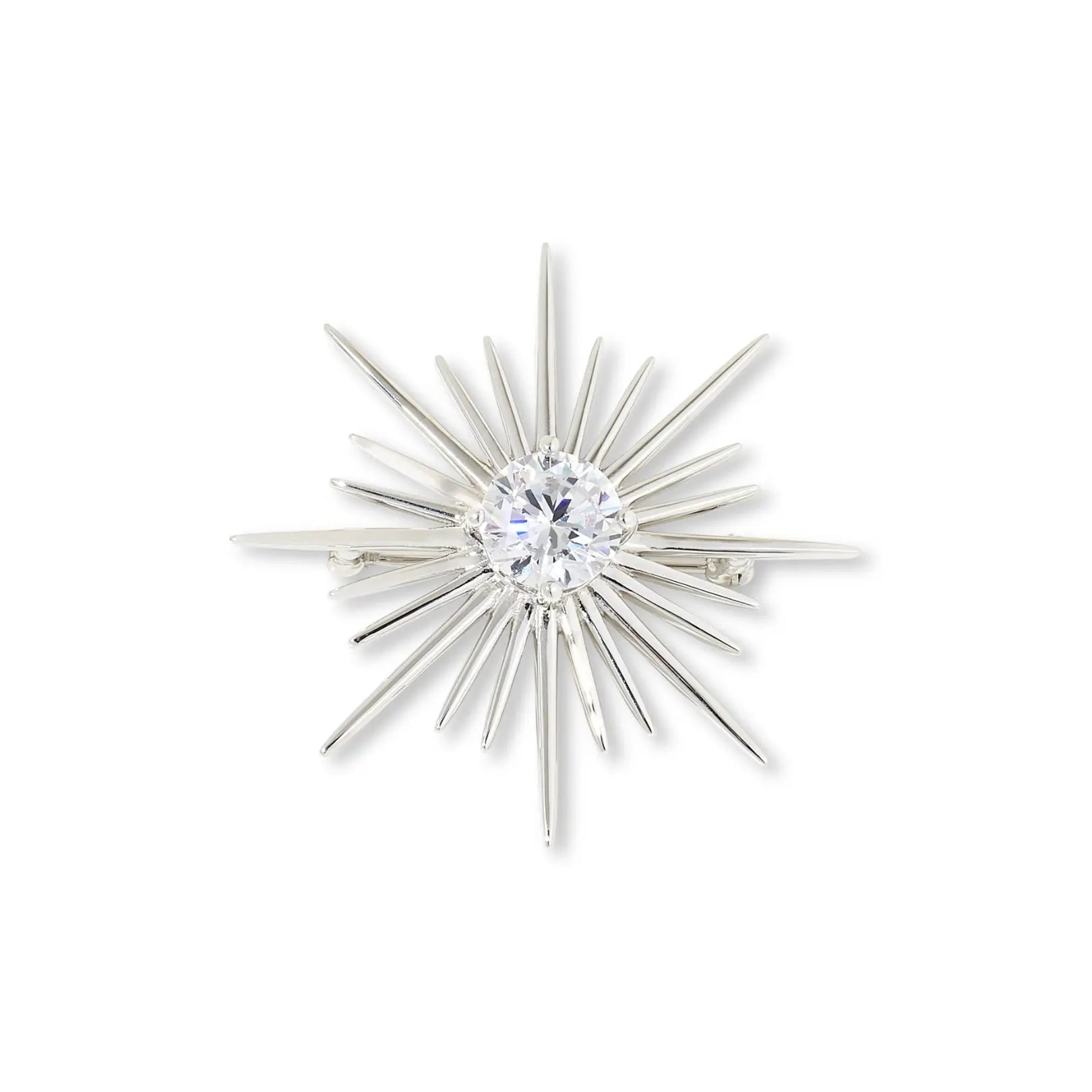 Sterling Silver Sunburst Brooch