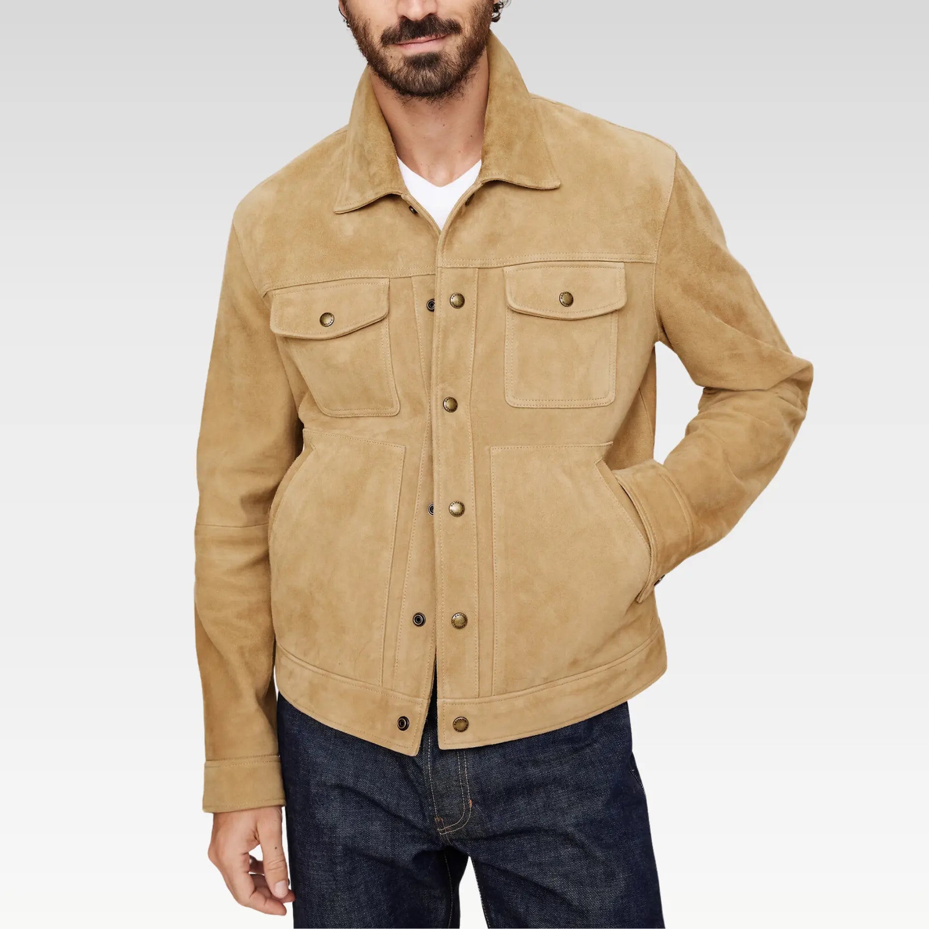 Suede Trucker Jacket
