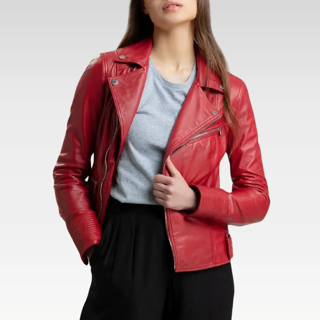Tina Leather Moto Jacket