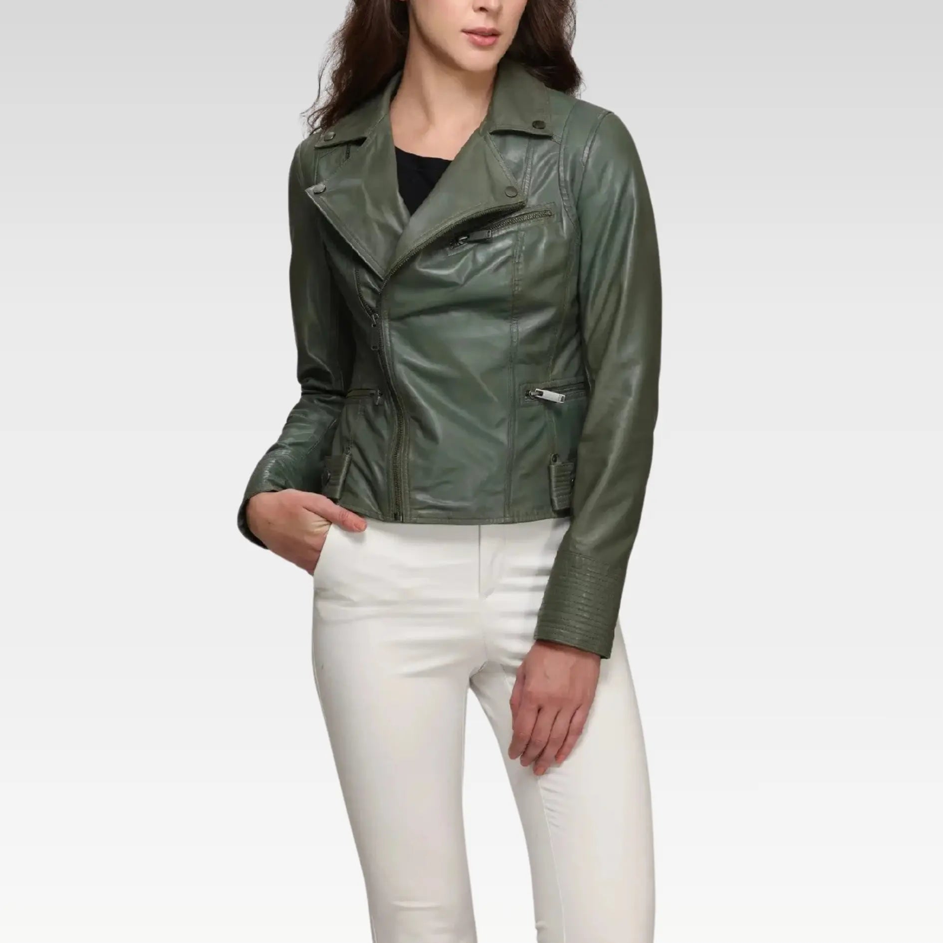 Tina Leather Moto Jacket