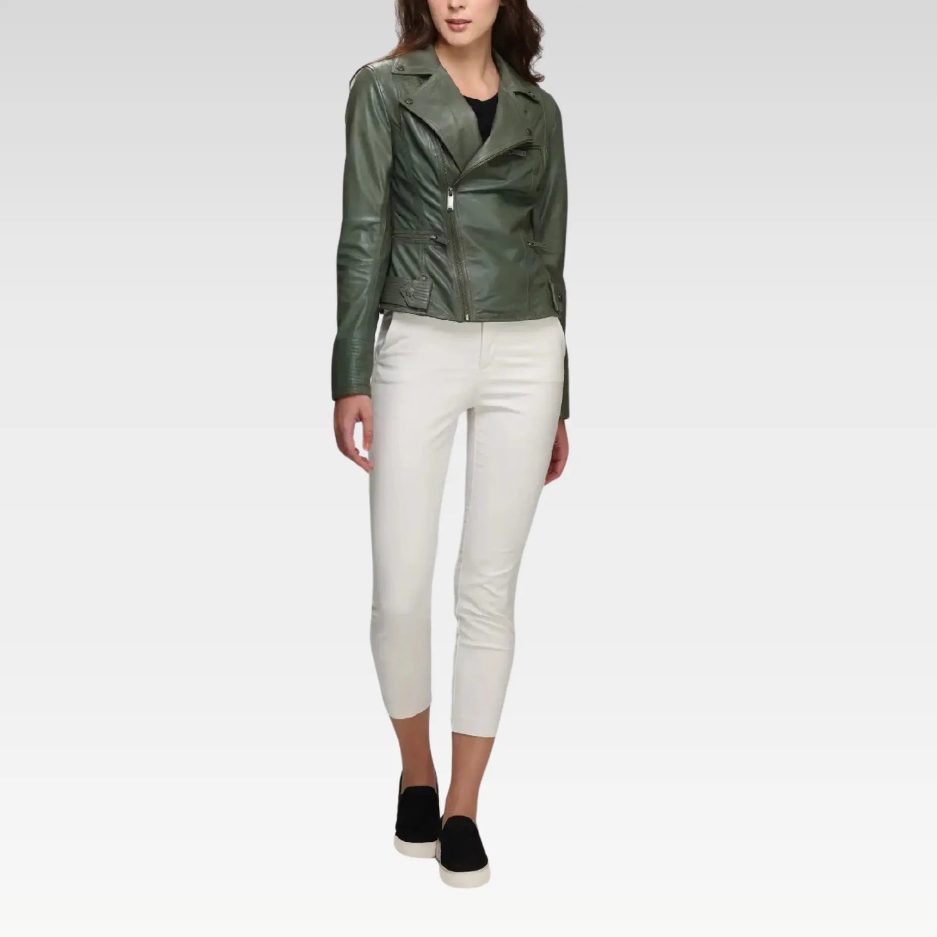 Tina Leather Moto Jacket