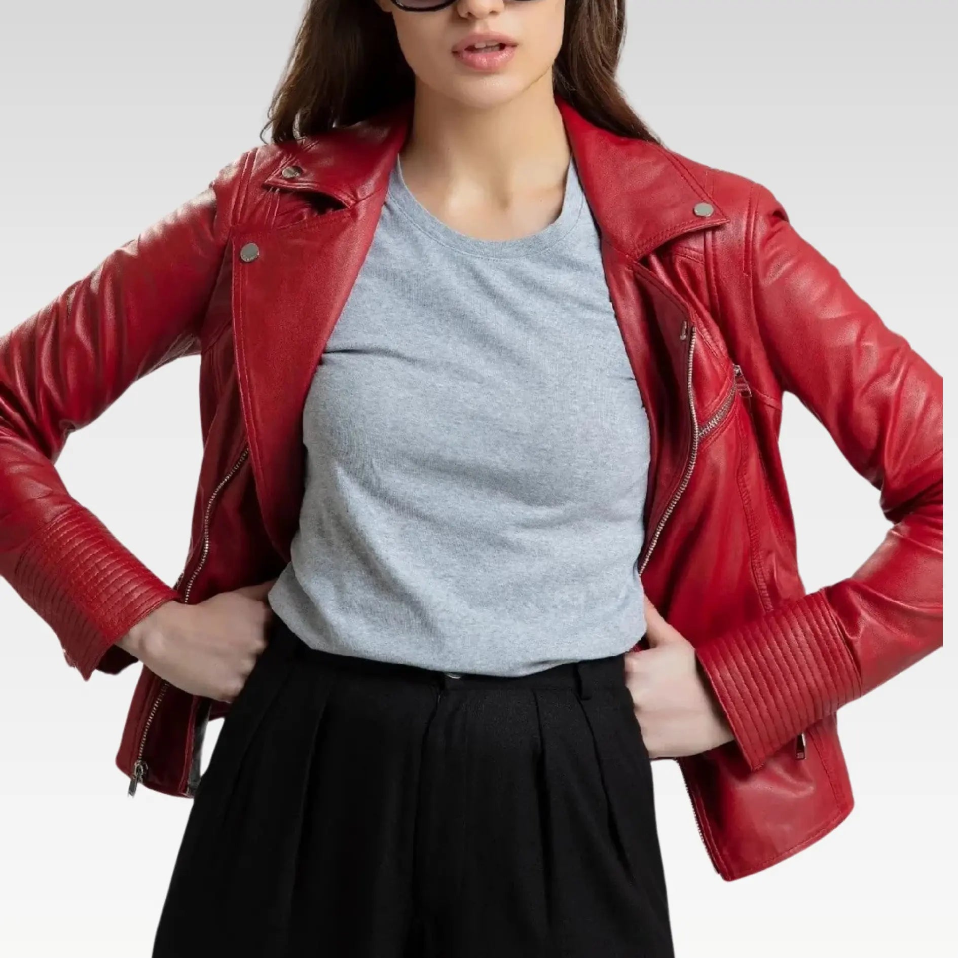 Tina Leather Moto Jacket