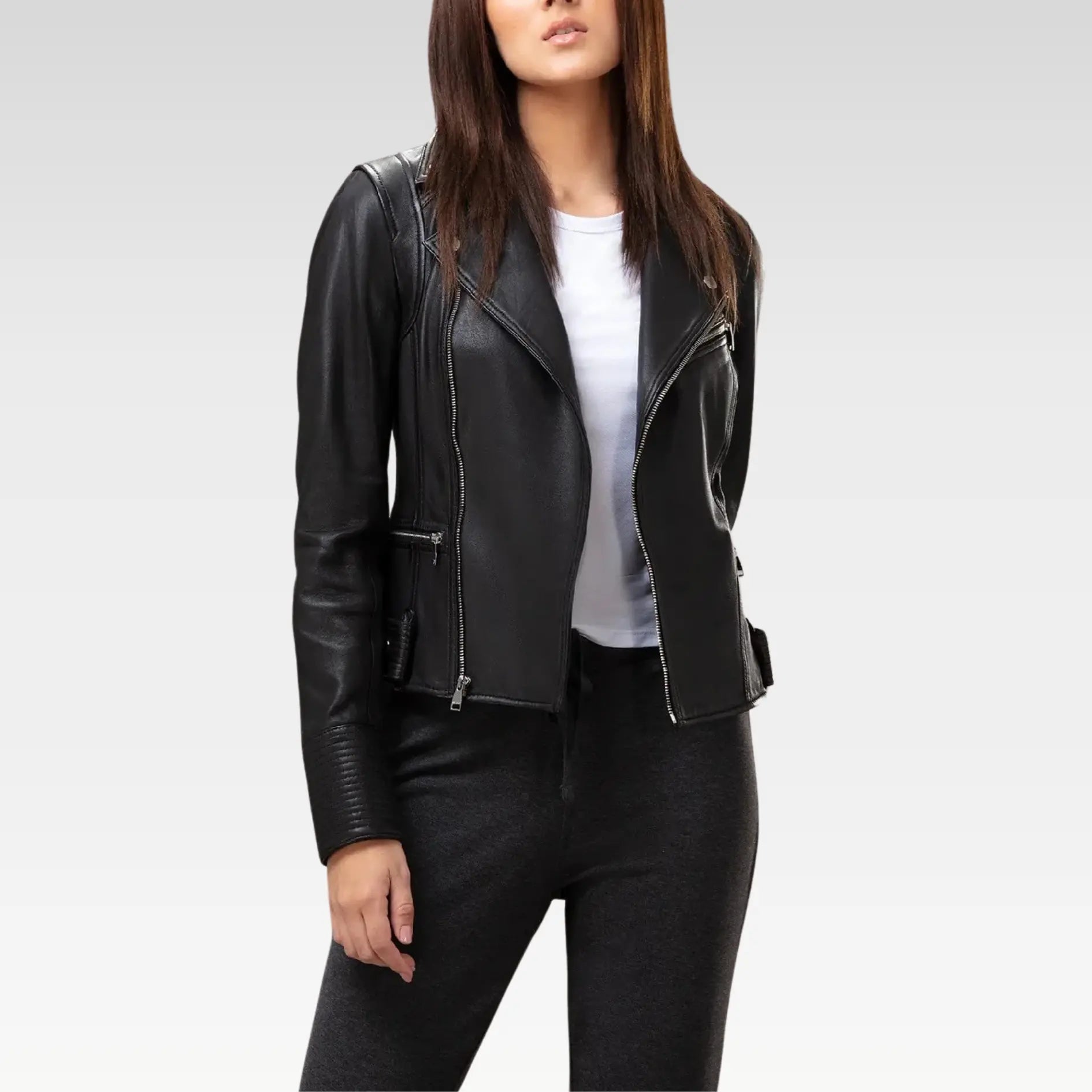 Tina Leather Moto Jacket