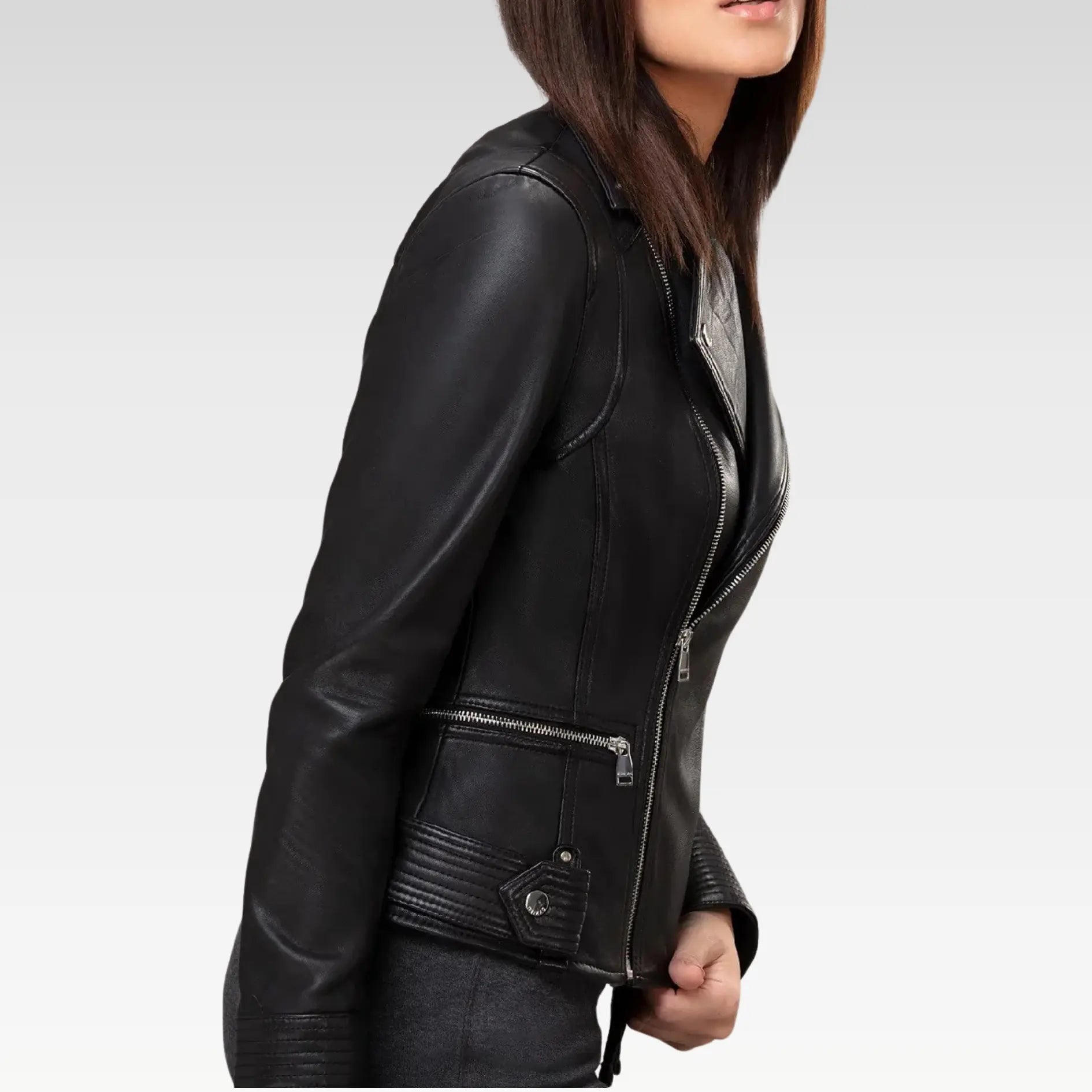 Tina Leather Moto Jacket