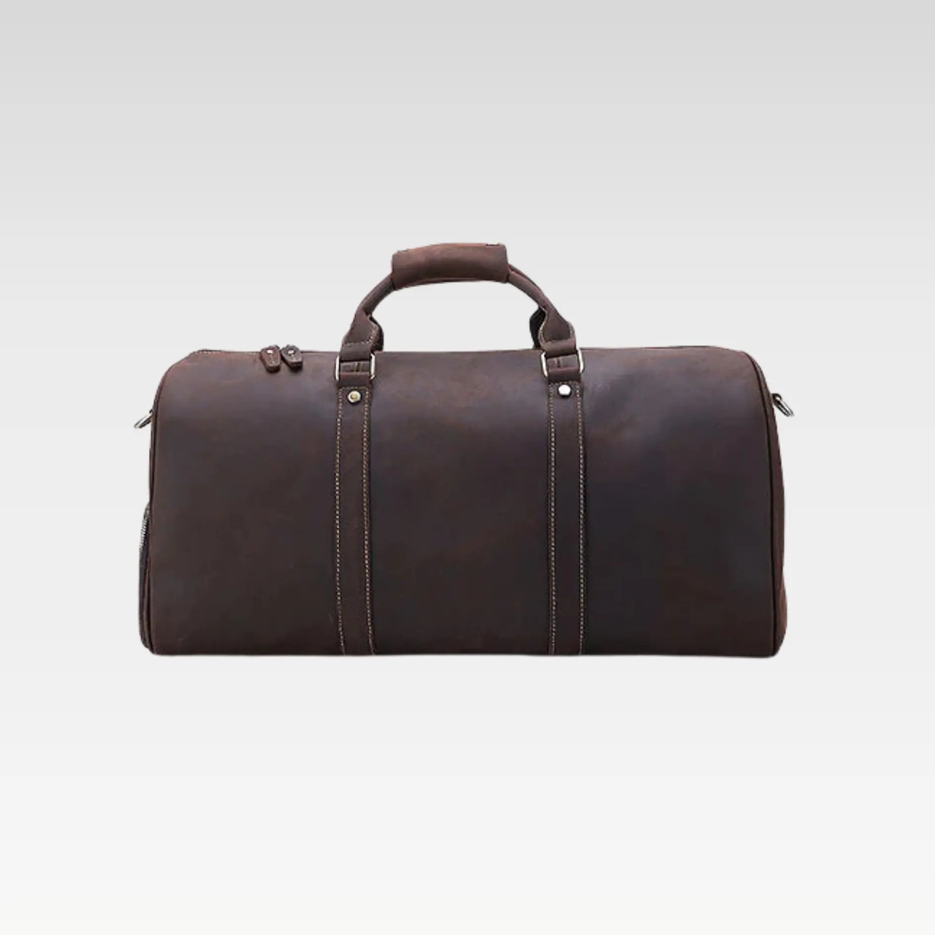 Polo Medium Matt Black - Leather Duffle Bag