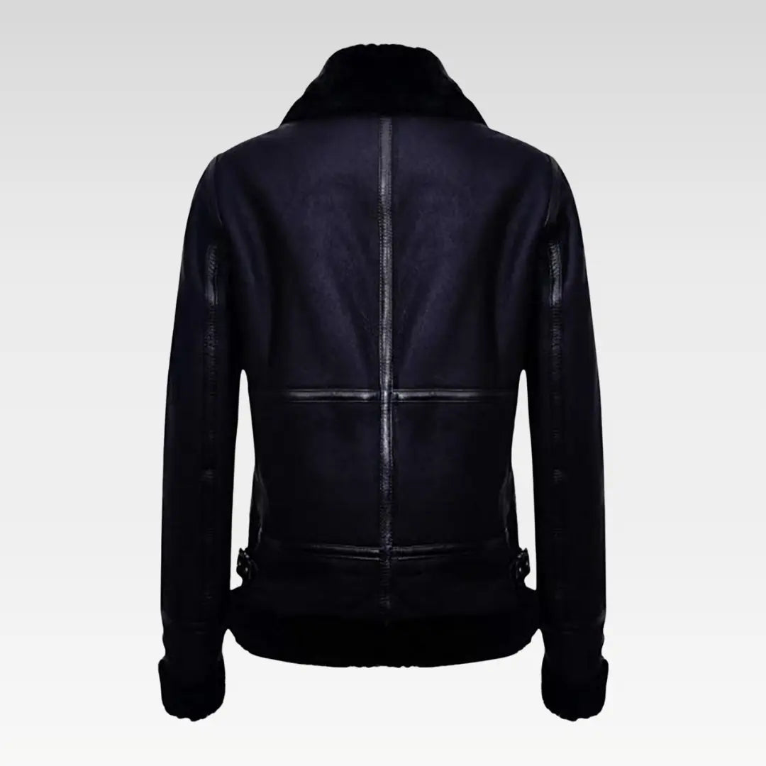 Vera Aviator Biker Leather Jacket