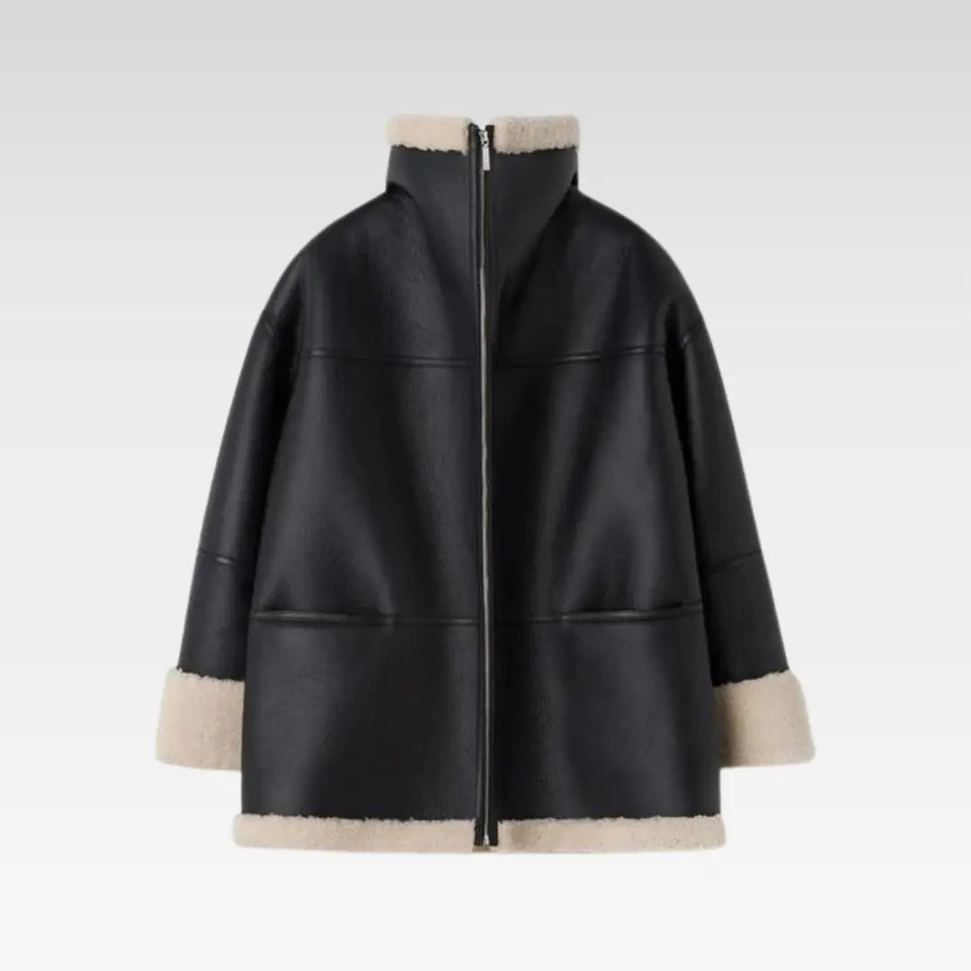 Women B3 RAF Aviator Styled Sheepskin Shearling Leather Jacket