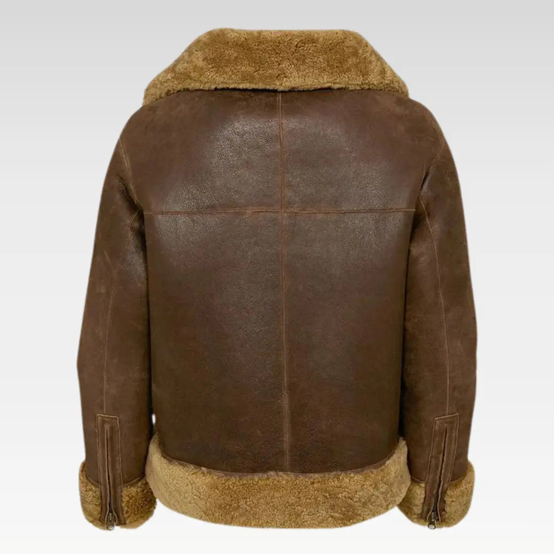 Women Flight Leather Bomber Aviator Jacket