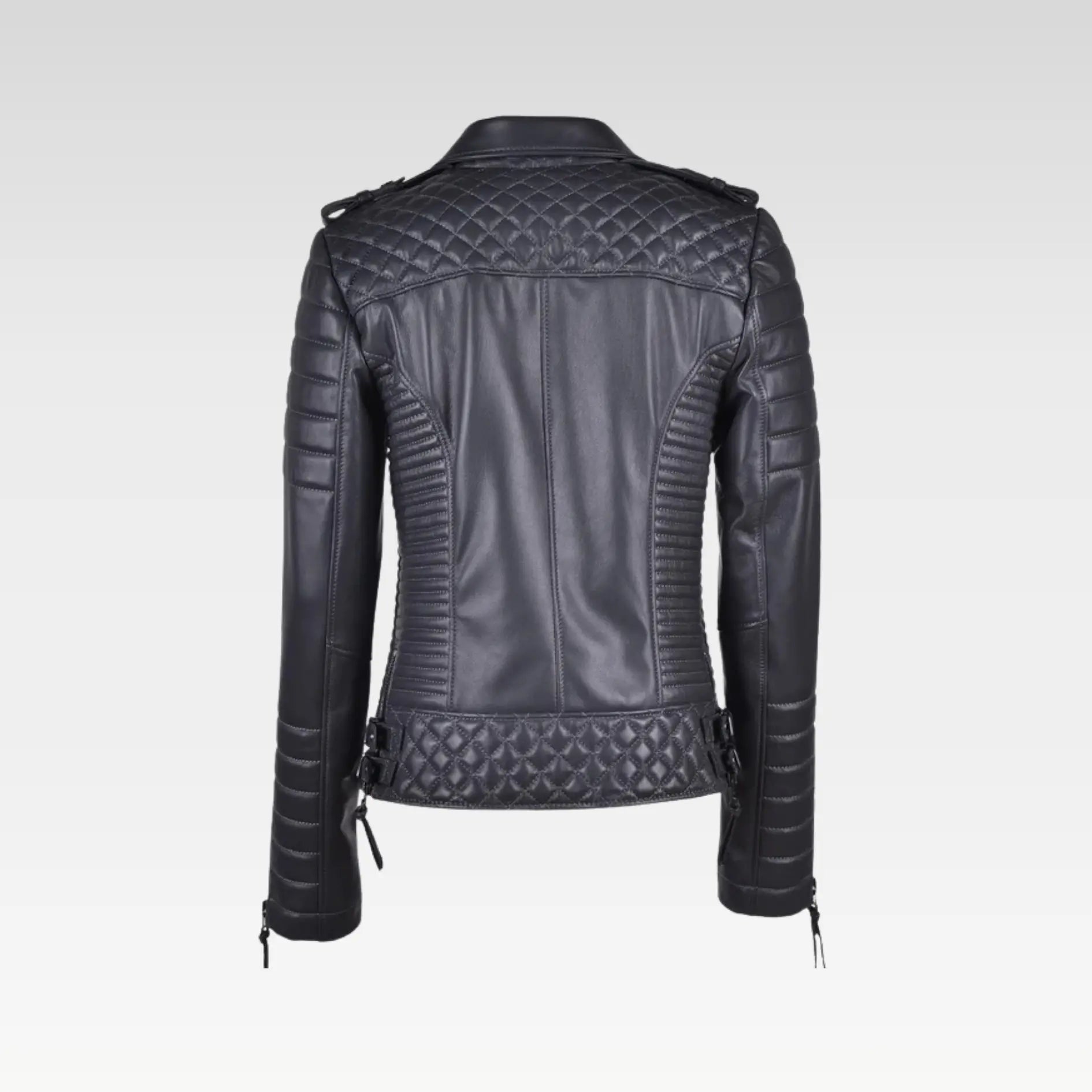 Antrasit Biker Leather Jacket