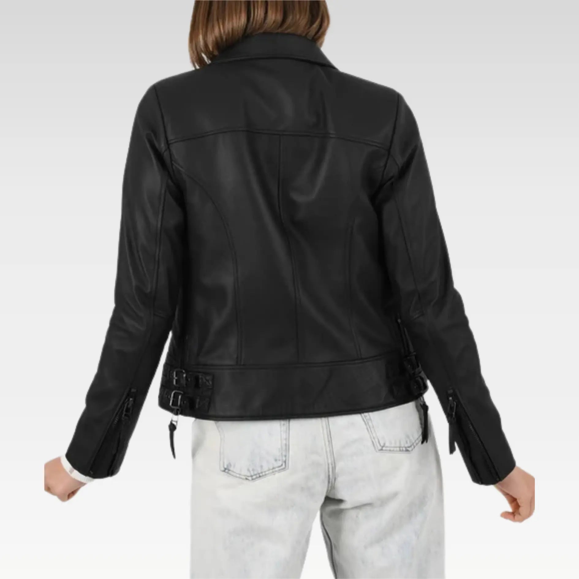 Black Classic Biker Leather Jacket