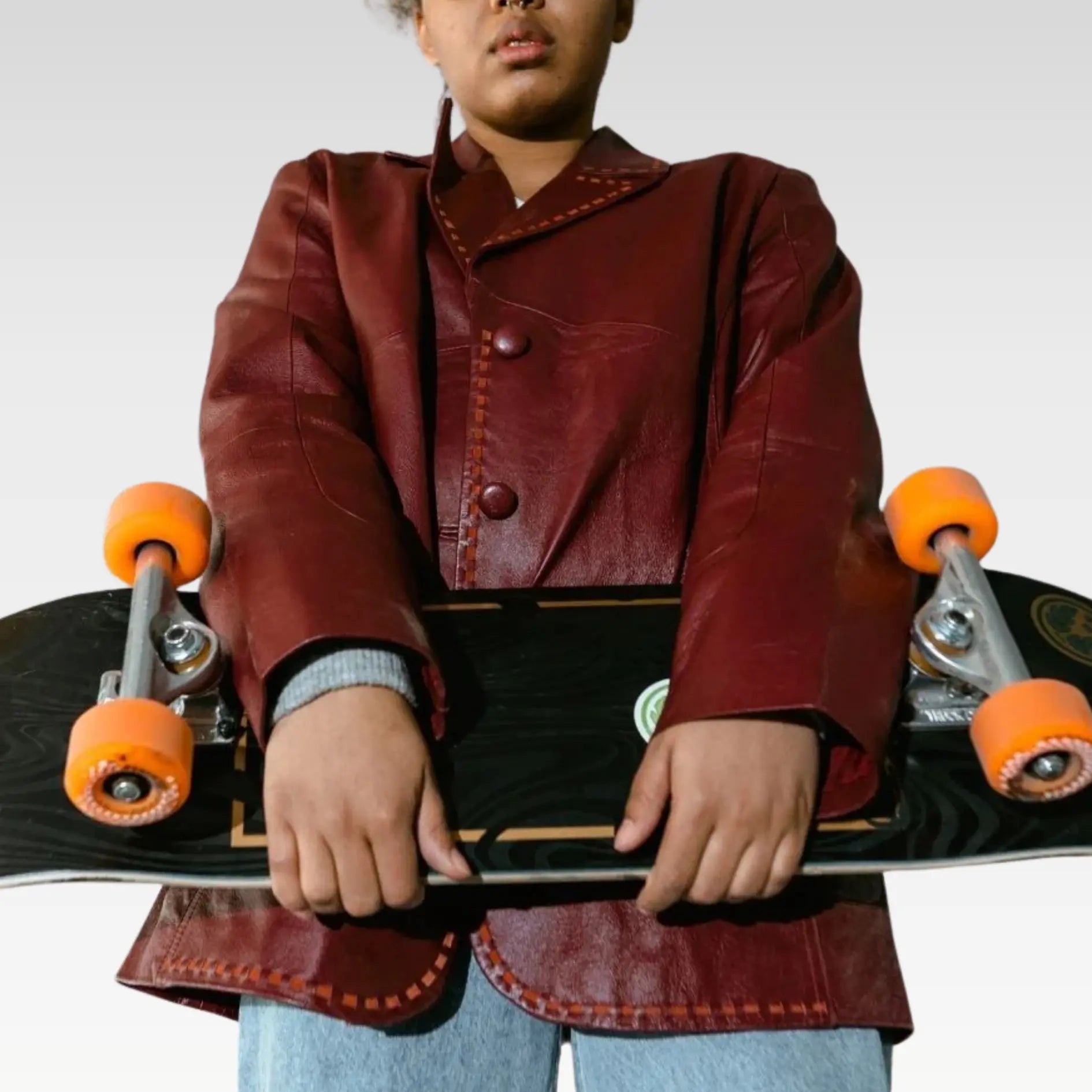 Women's Long Leather Coat | Signature Range