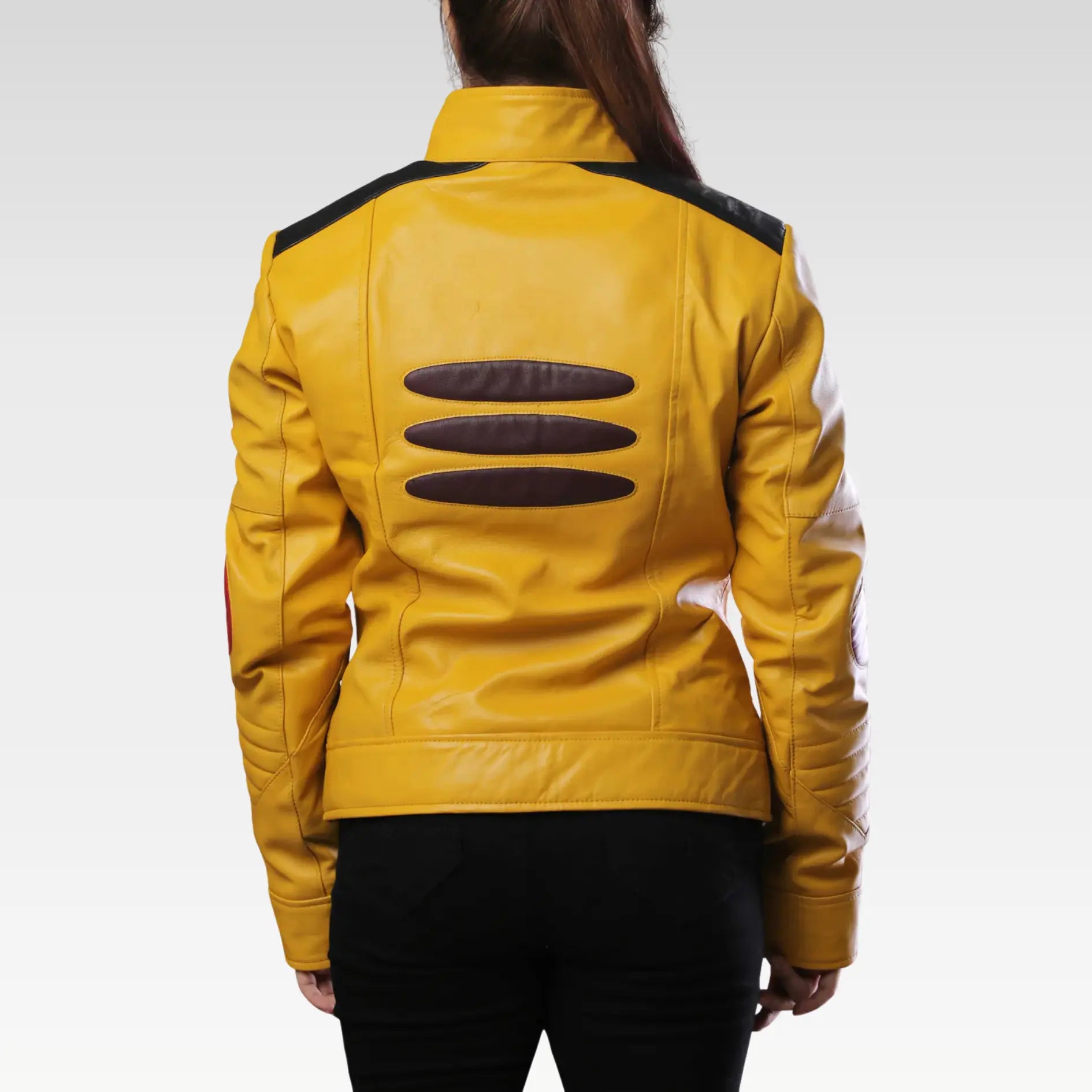 Womens Inspired Yellow Leather Jacket