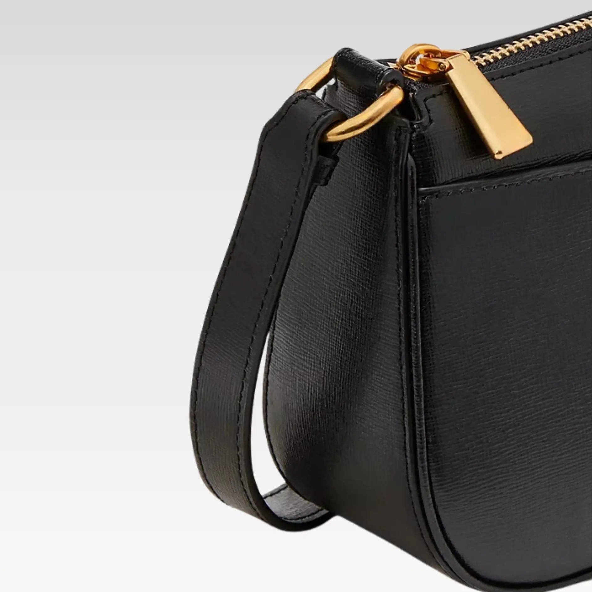 Chic Black Leather Crossbody Bag