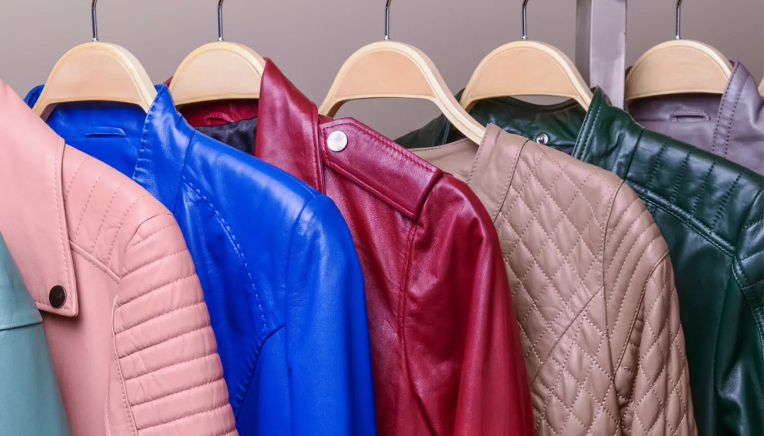 Folding and hanging leather jacket