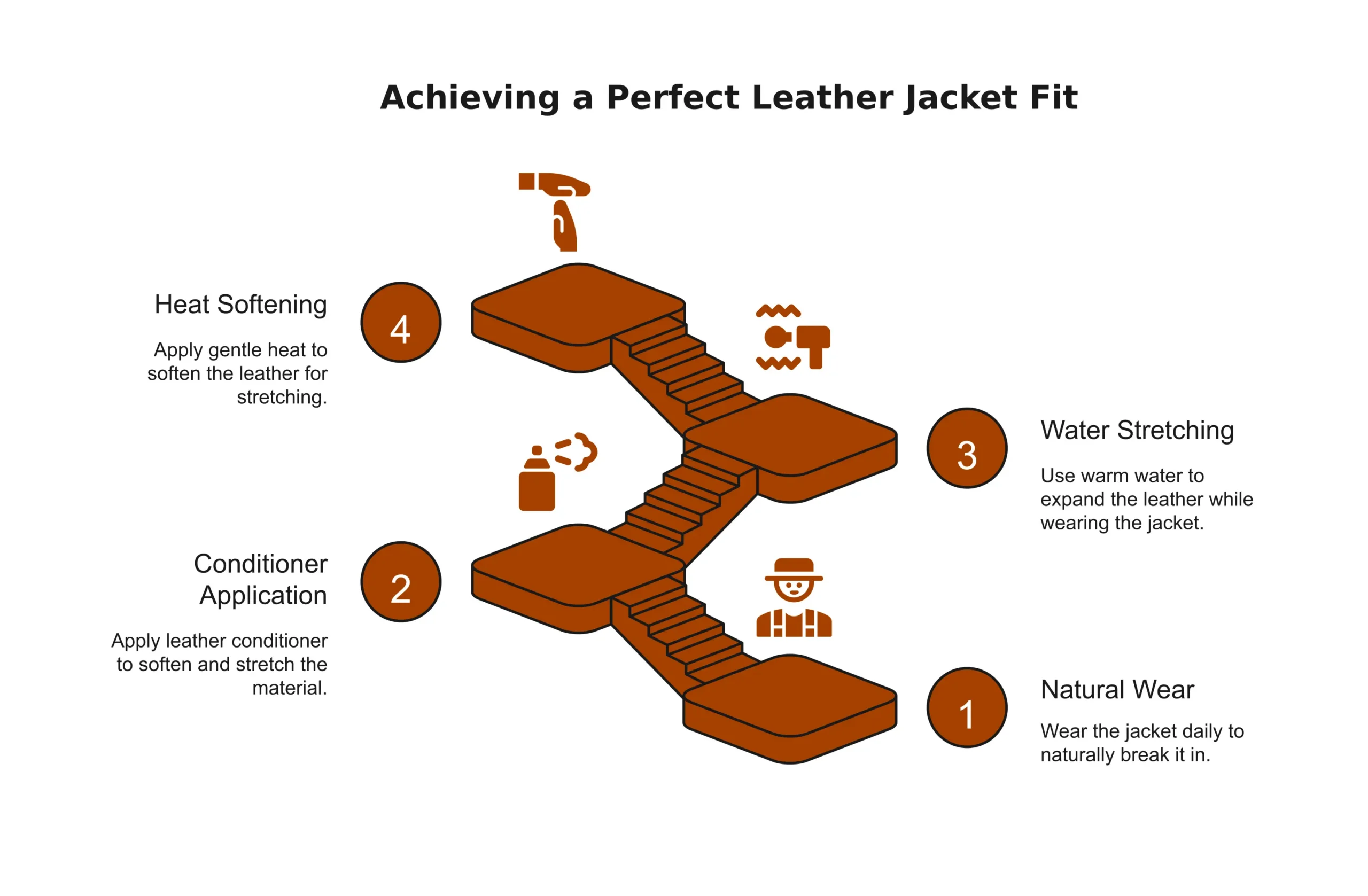 Achieving a perfect leather jacket fit