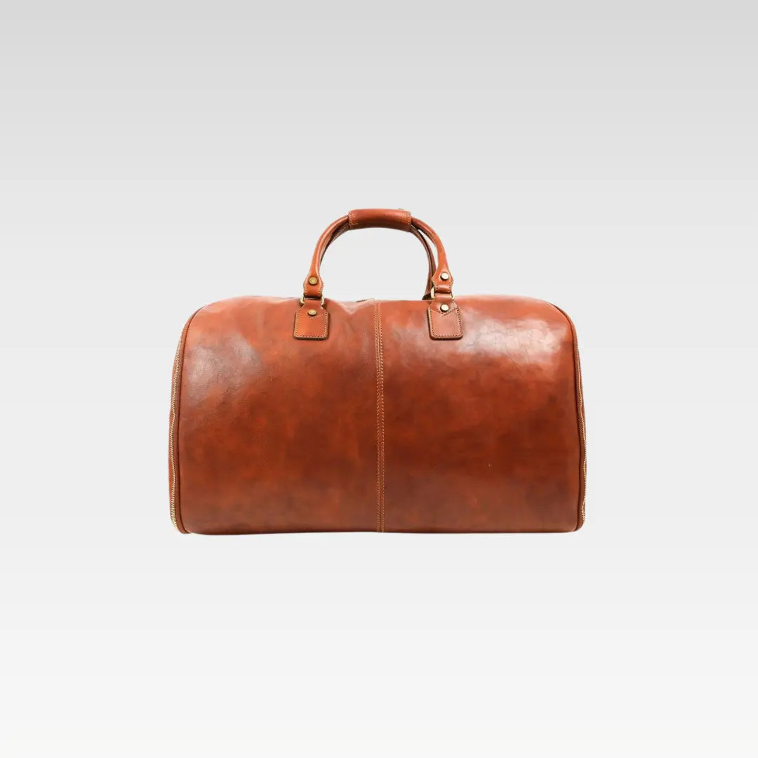 Full Grain Italian Leather Garment / Suit Duffel Bag - Image 3