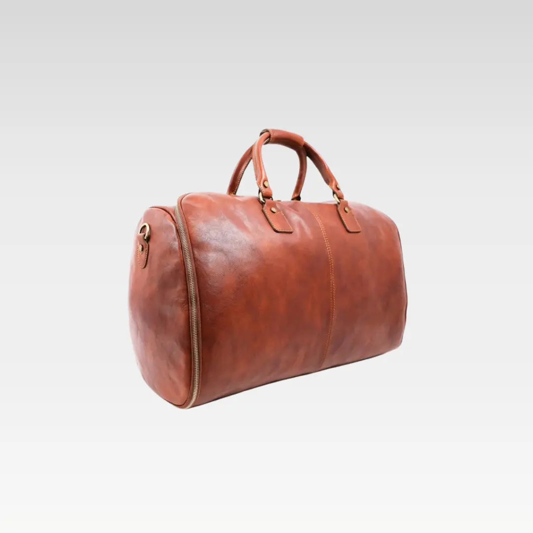 Full Grain Italian Leather Garment / Suit Duffel Bag - Image 2