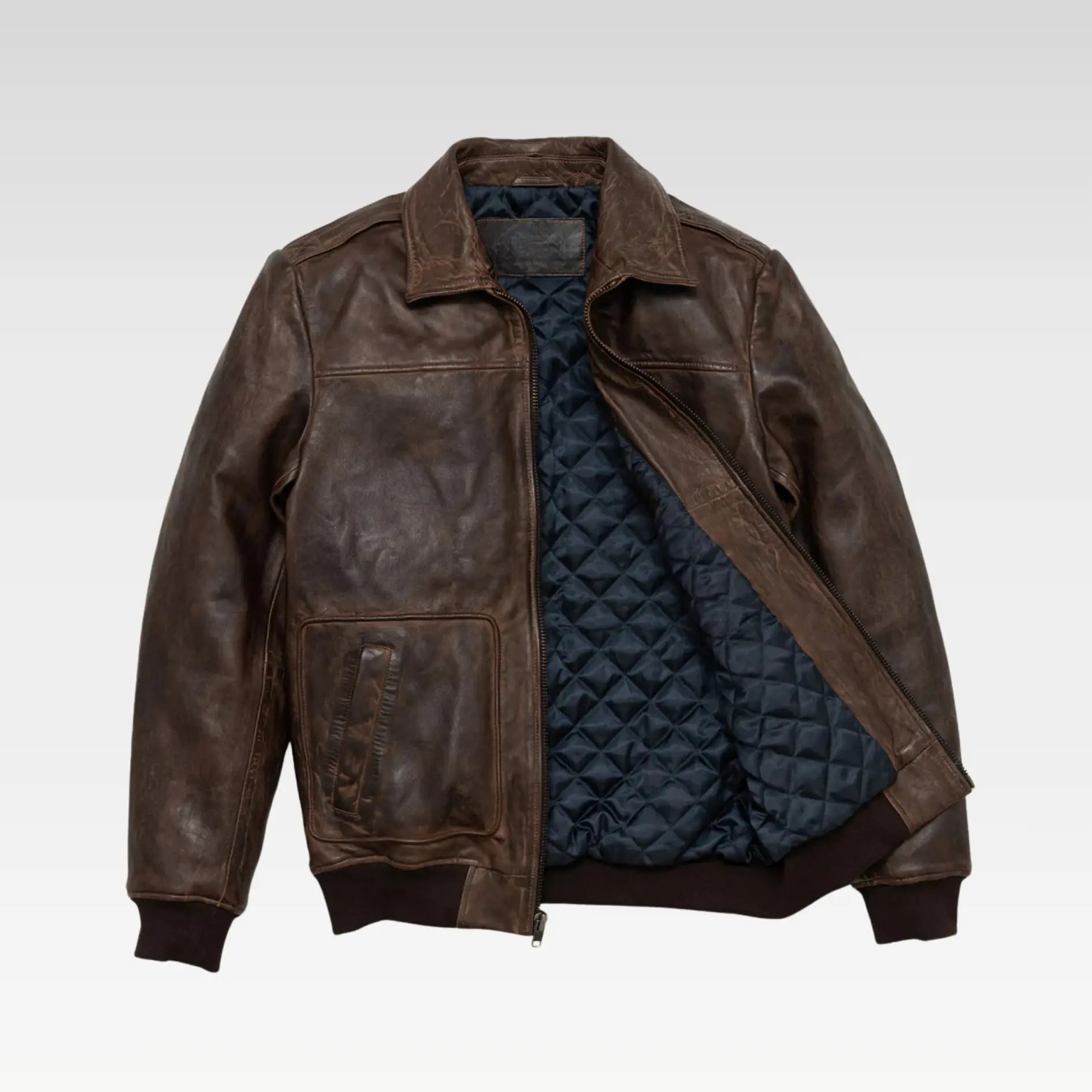 Maverick Leather Bomber Jacket - Image 3