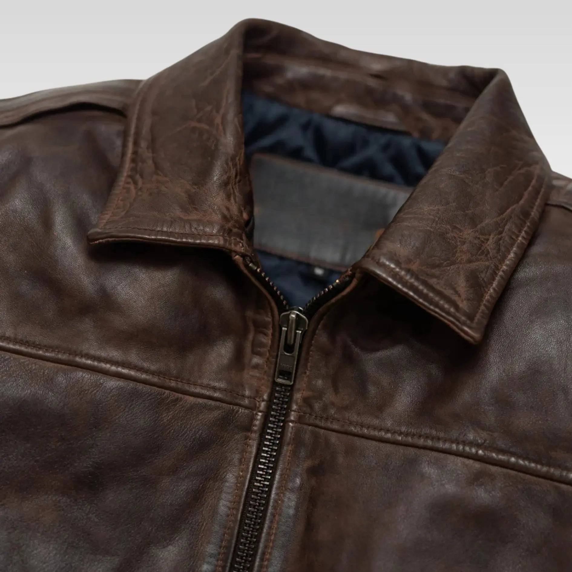 Maverick Leather Bomber Jacket - Image 5