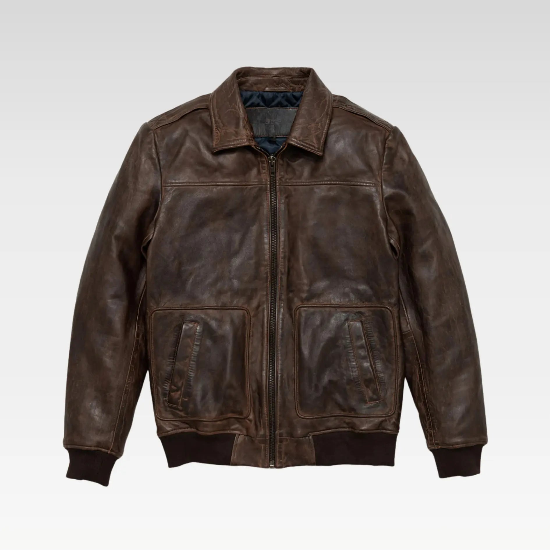 Maverick Leather Bomber Jacket - Image 7