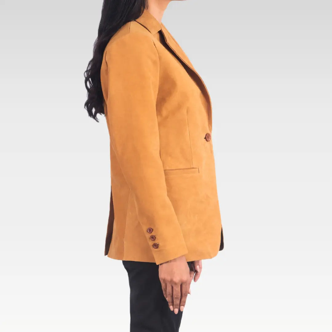 Norma Brown Nubuck Blazer - Image 3
