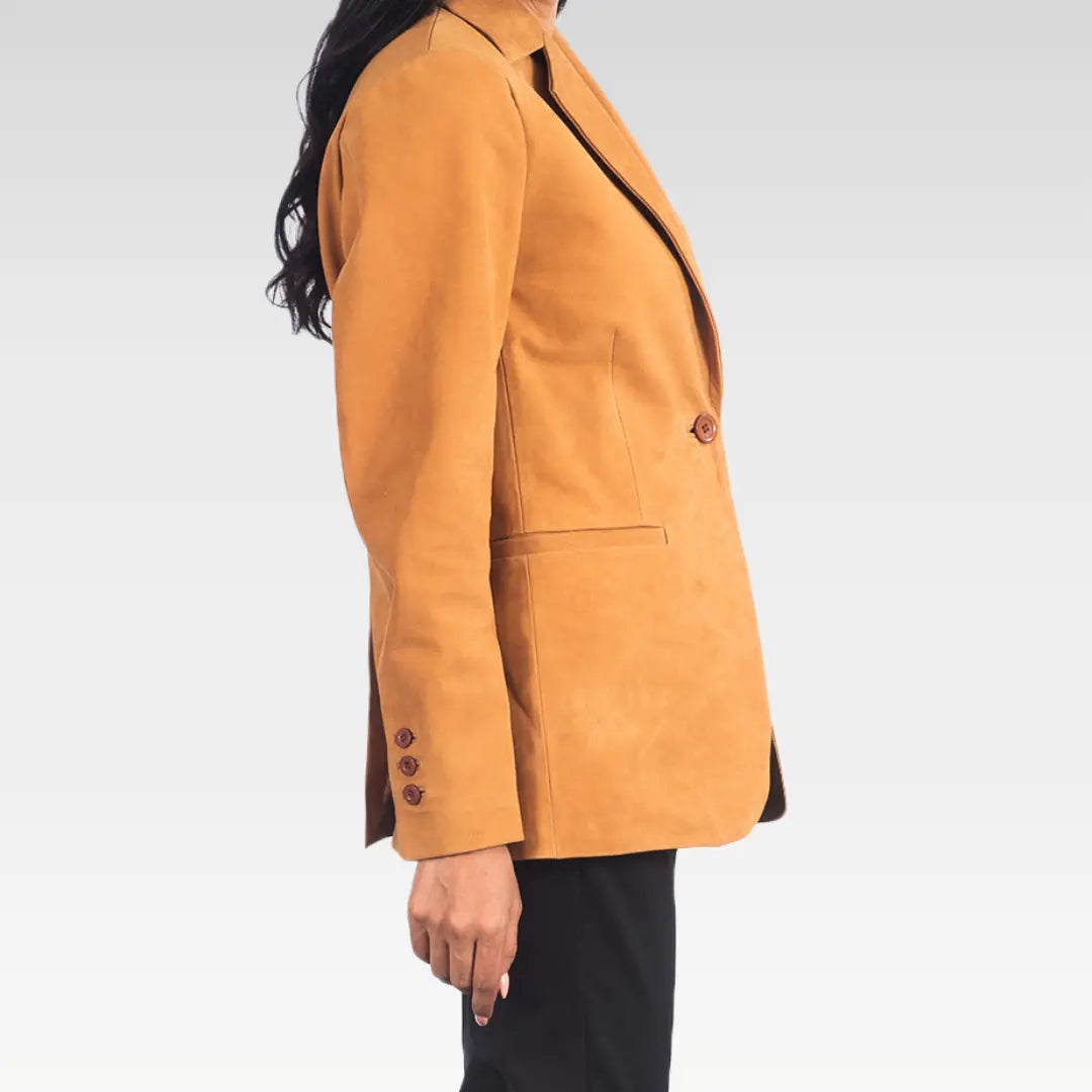 Norma Brown Nubuck Blazer - Image 6