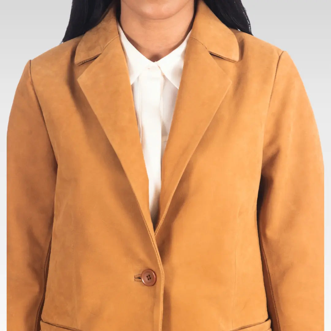Norma Brown Nubuck Blazer - Image 2