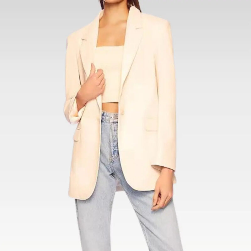 Susana Monaco Faux Leather Blazer