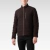 Front view of the Waverley Quilted Leather Bomber Suede Jacket made from 100% genuine lamb suede, featuring quilted detailing, premium YKK zipper, and a sleek tailored fit.