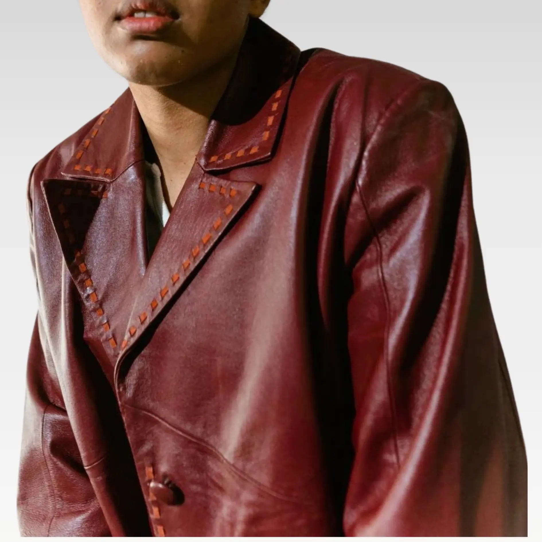 Women's Long Leather Coat | Signature Range - Image 3